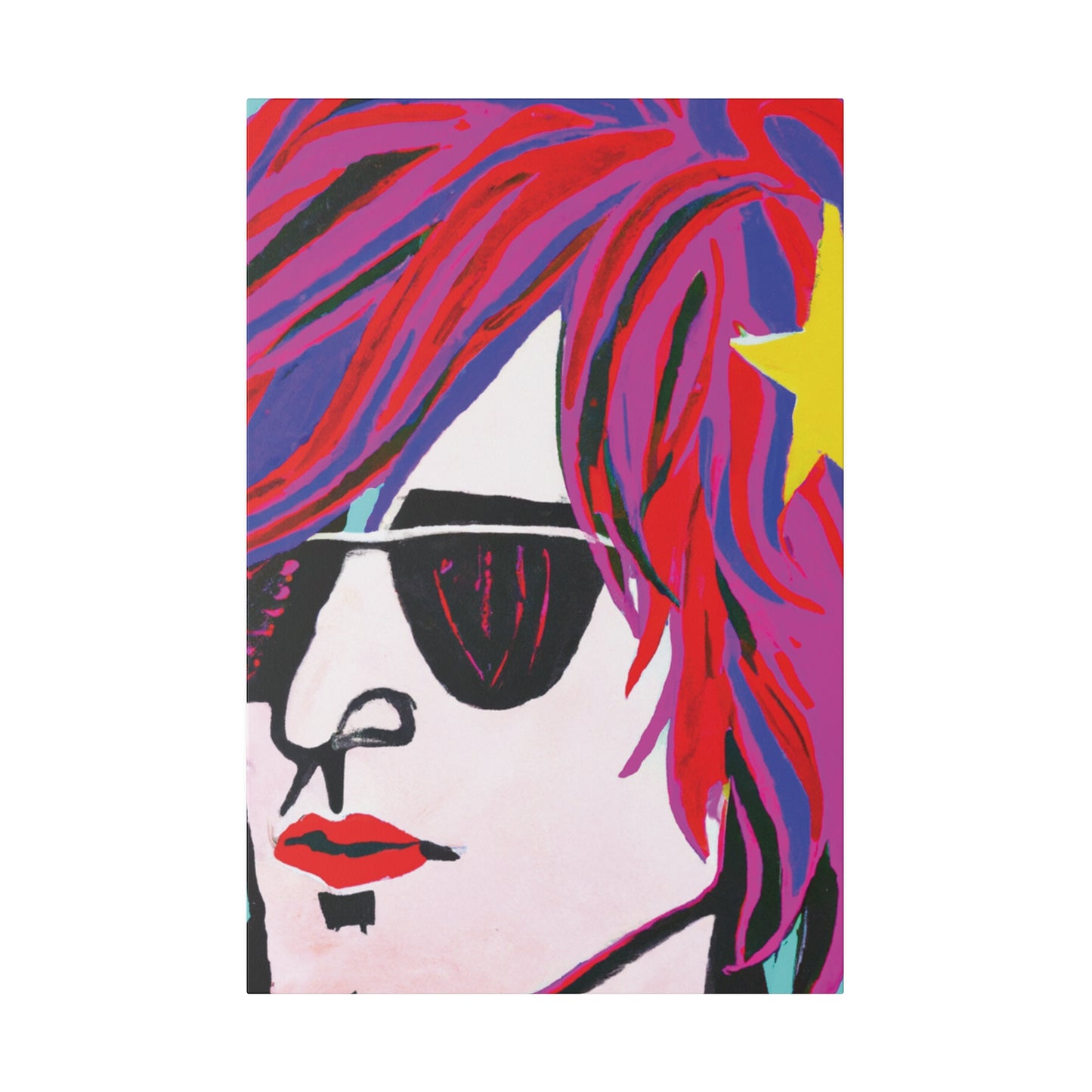 3293X - Rockstar Painting Print | Face | Abstract | Poster | Home Decor | Wall Art | Music Art | Canvas