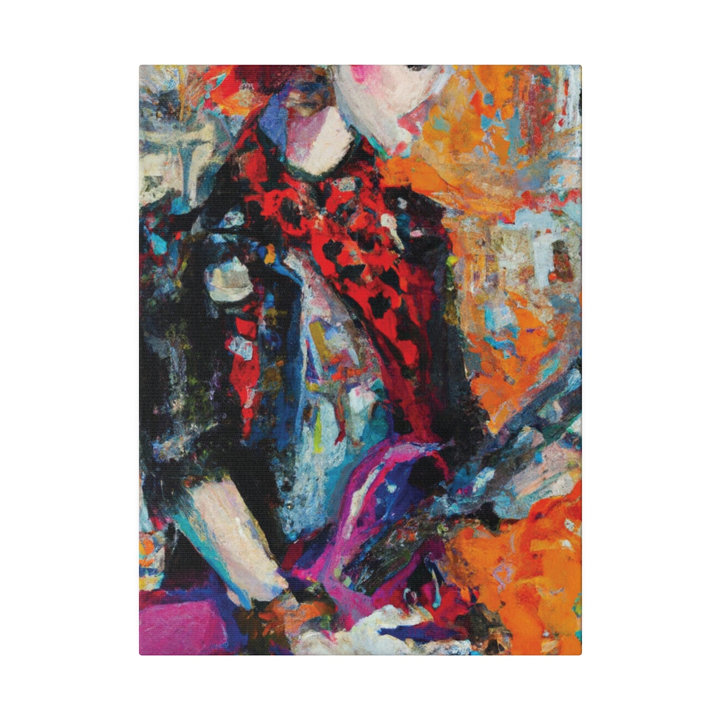 9348Q - Rockstar Oil Painting Style Print | Poster | Home Decor | Wall Art | Music Art | Canvas