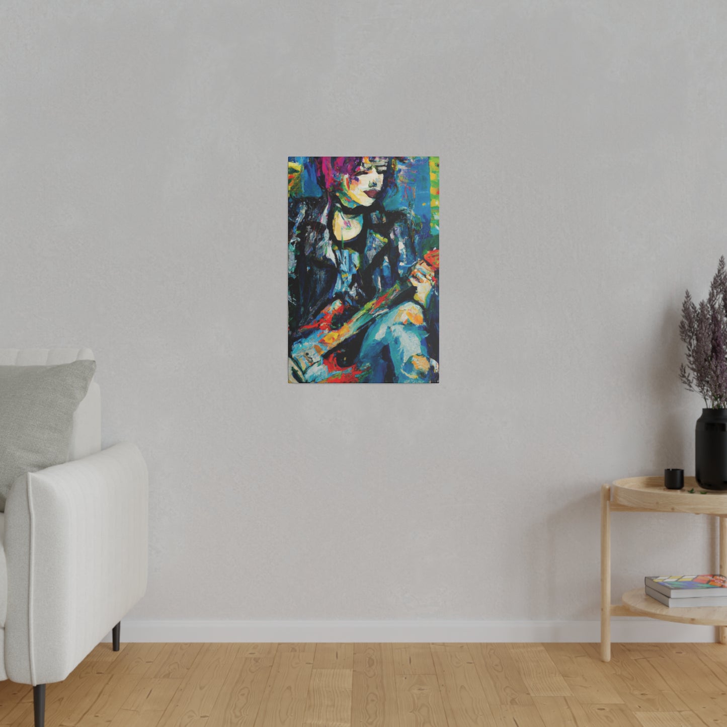 9733T - Rockstar Oil Painting Style Print | Poster | Home Decor | Wall Art | Music Art | Canvas
