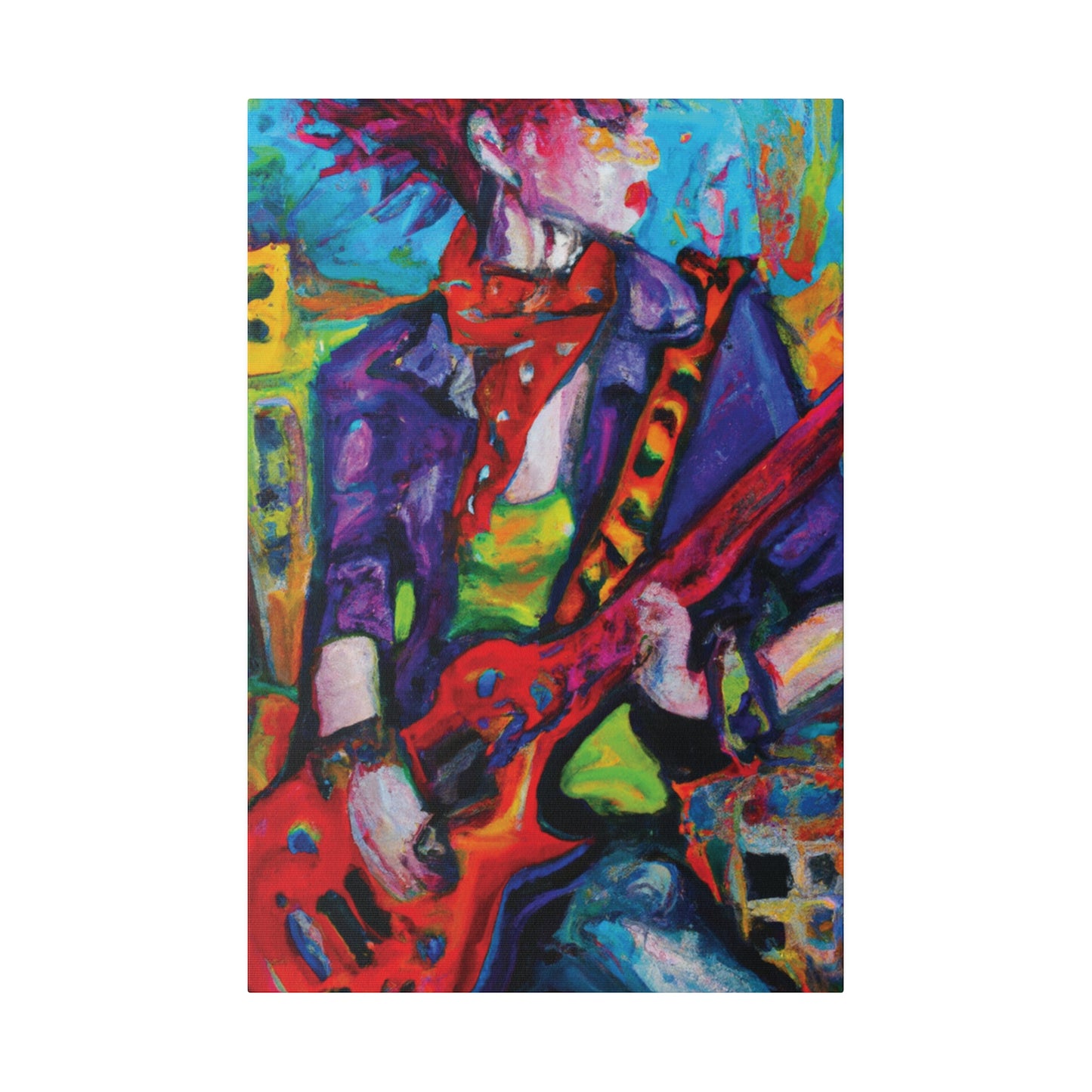 9529Y - Rockstar Oil Painting Style Print | Poster | Home Decor | Wall Art | Music Art | Canvas