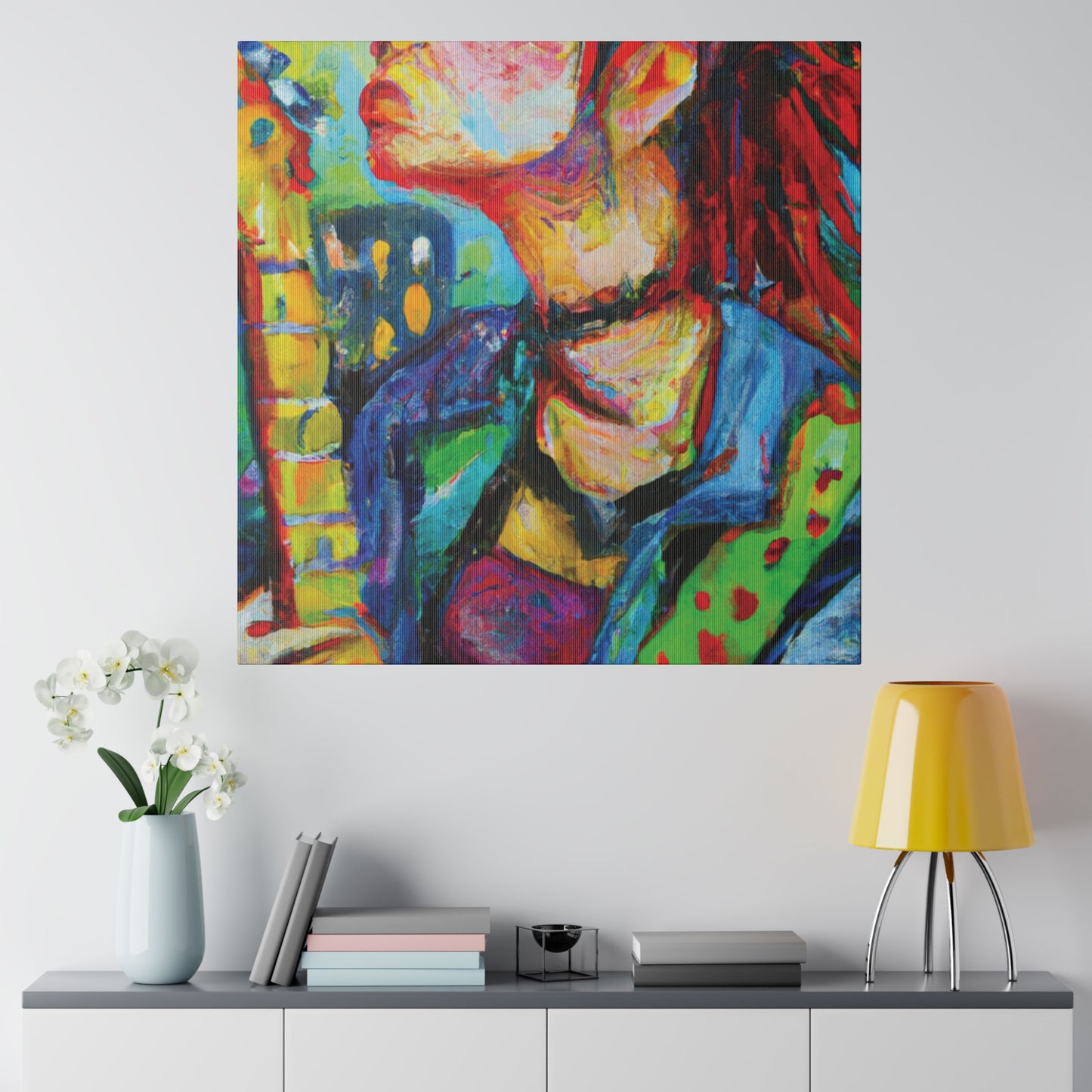 4898X - Rockstar Oil Painting Style Print | Poster | Home Decor | Wall Art | Music Art | Canvas