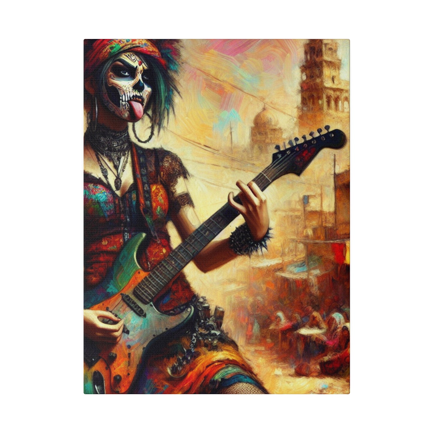 3752F - Rockstar Oil Painting Style Print | Poster | Home Decor | Wall Art | Music Art | Canvas