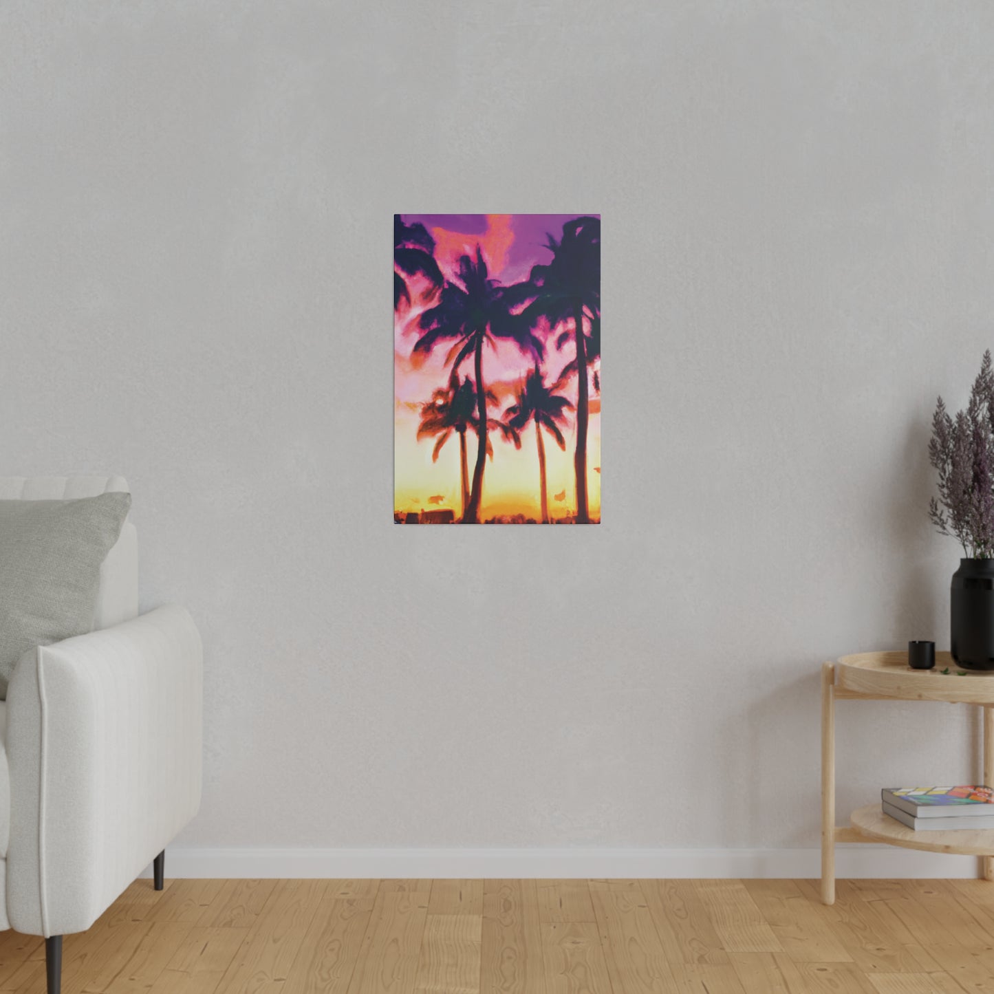 7266A - Miami Beach Sunset Painting Print | Miami | Beach | Sunset | Poster | Home Decor | Wall Art | Canvas