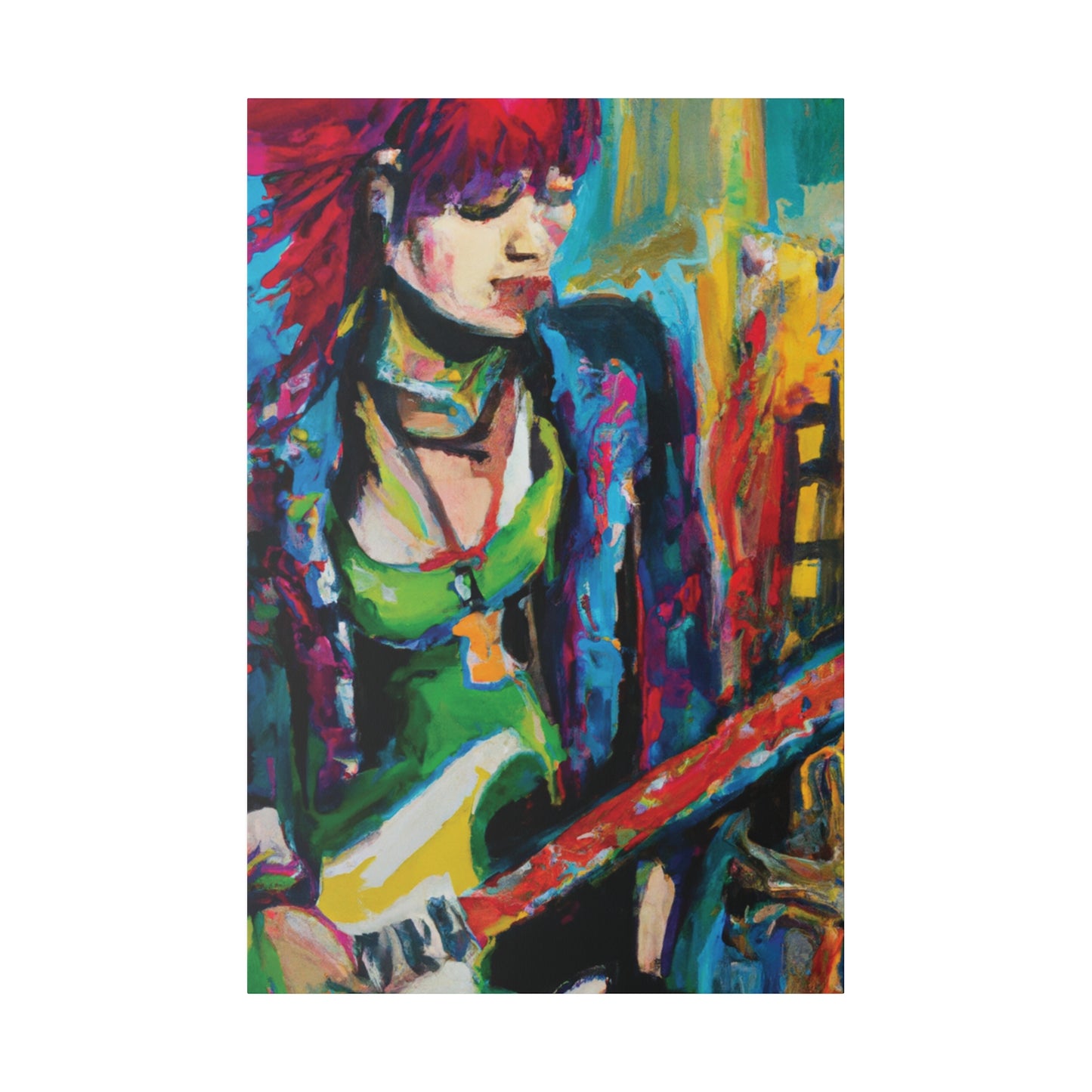 8561U - Rockstar Oil Painting Style Print | Poster | Home Decor | Wall Art | Music Art | Canvas