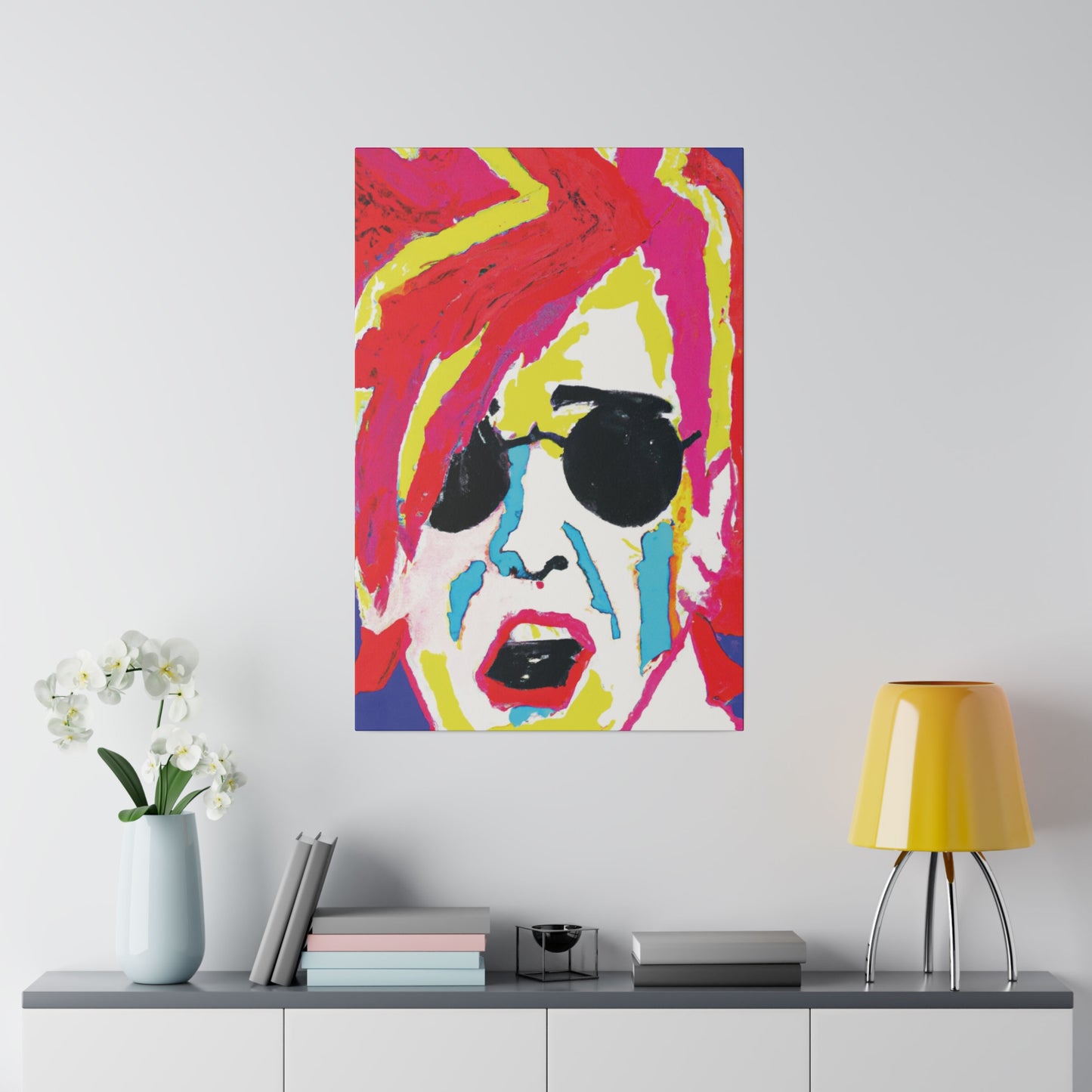 5397K - Rockstar Painting Print | Face | Abstract | Poster | Home Decor | Wall Art | Music Art | Canvas