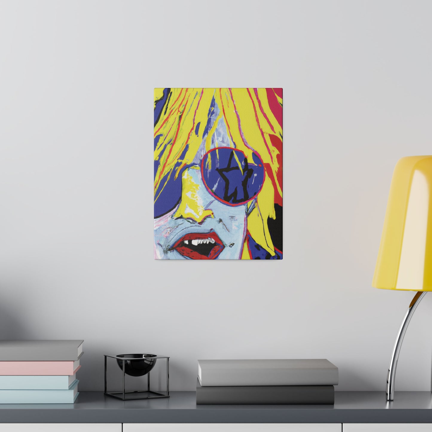 8742G - Rockstar Painting Print | Face | Abstract | Poster | Home Decor | Wall Art | Music Art | Canvas