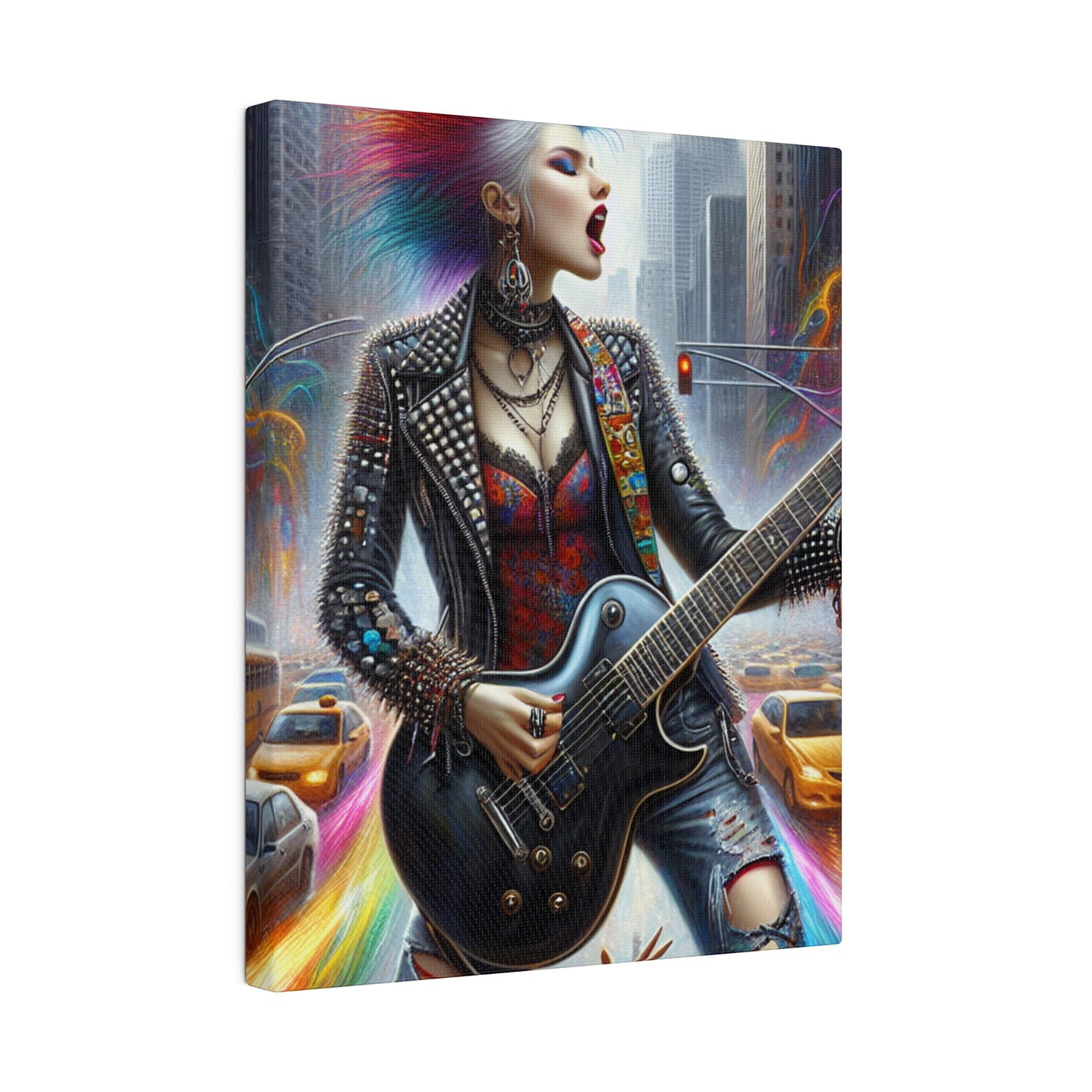 7301Z - Rockstar Oil Painting Style Print | Poster | Home Decor | Wall Art | Music Art | Canvas