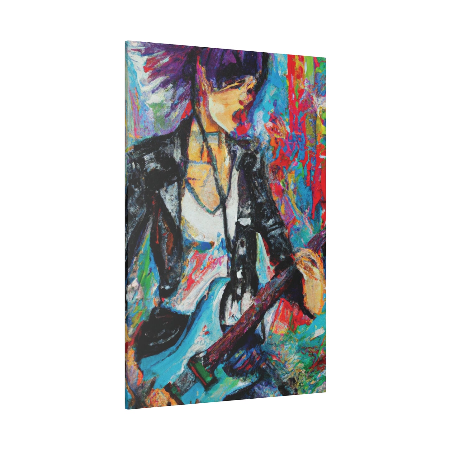 3492Z - Rockstar Oil Painting Style Print | Poster | Home Decor | Wall Art | Music Art | Canvas