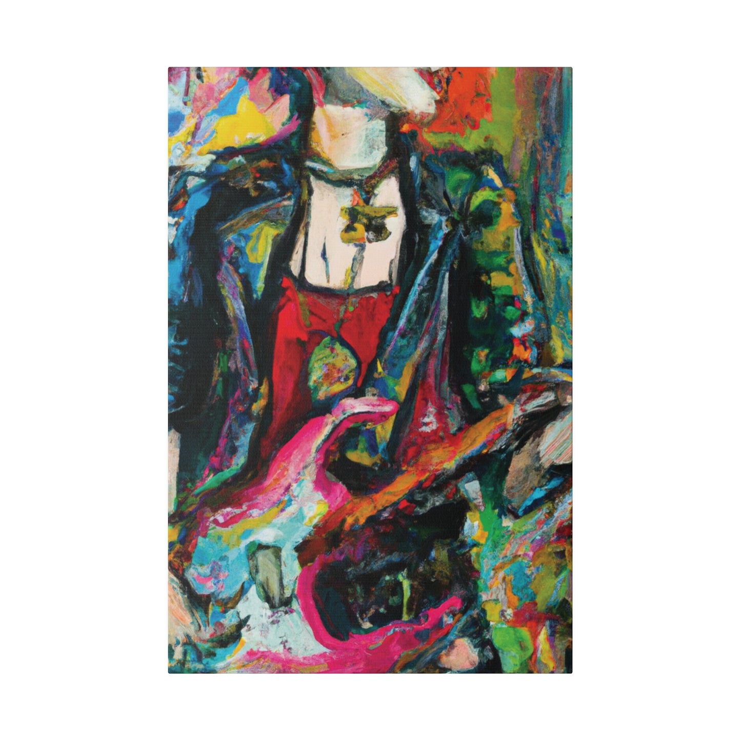 4558Z - Rockstar Oil Painting Style Print | Poster | Home Decor | Wall Art | Music Art | Canvas