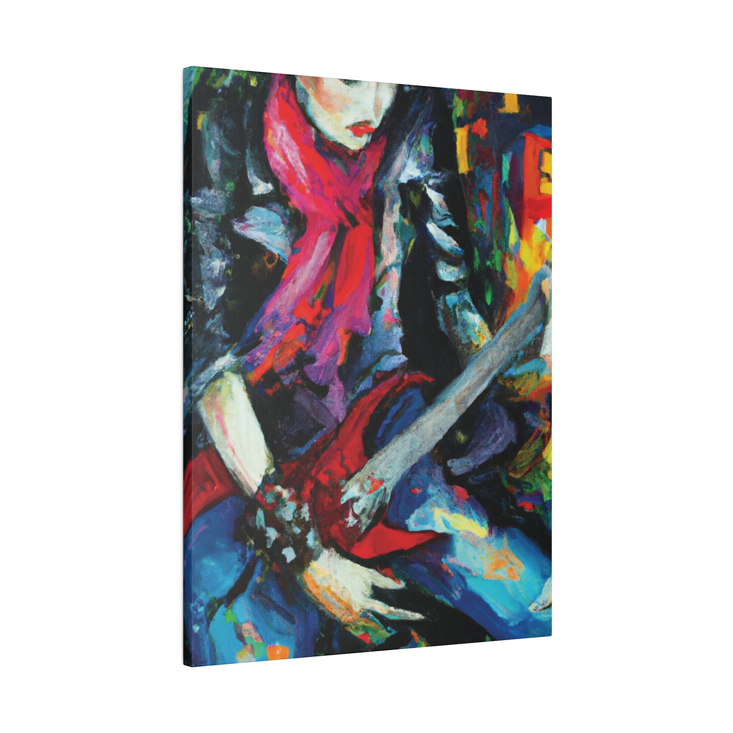 834A - Rockstar Oil Painting Style Print | Poster | Home Decor | Wall Art | Music Art | Canvas