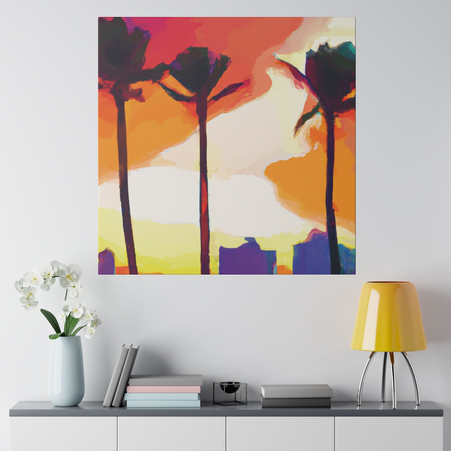 1605J - Miami Beach Sunset Painting Print | Miami | Beach | Sunset | Poster | Home Decor | Wall Art | Canvas