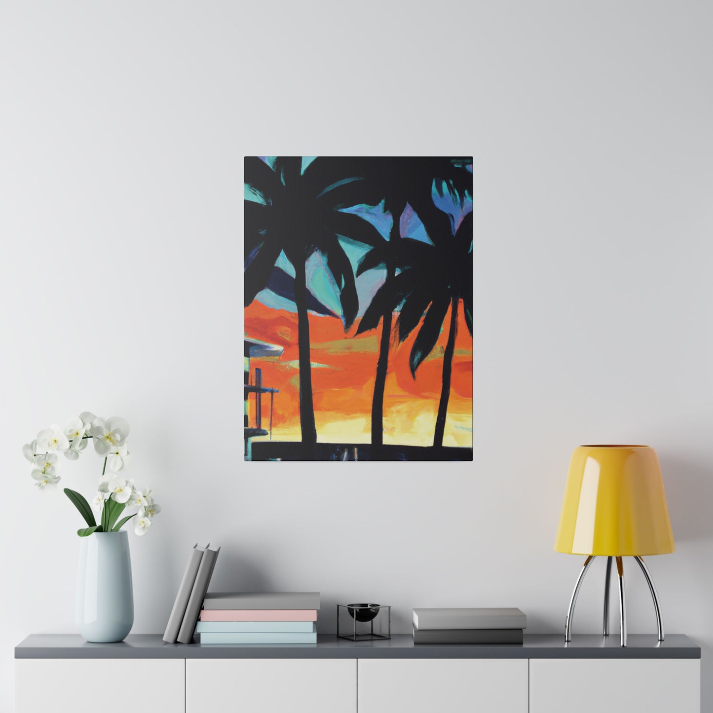 4567W - Miami Beach Sunset Painting Print | Miami | Beach | Sunset | Poster | Home Decor | Wall Art | Canvas