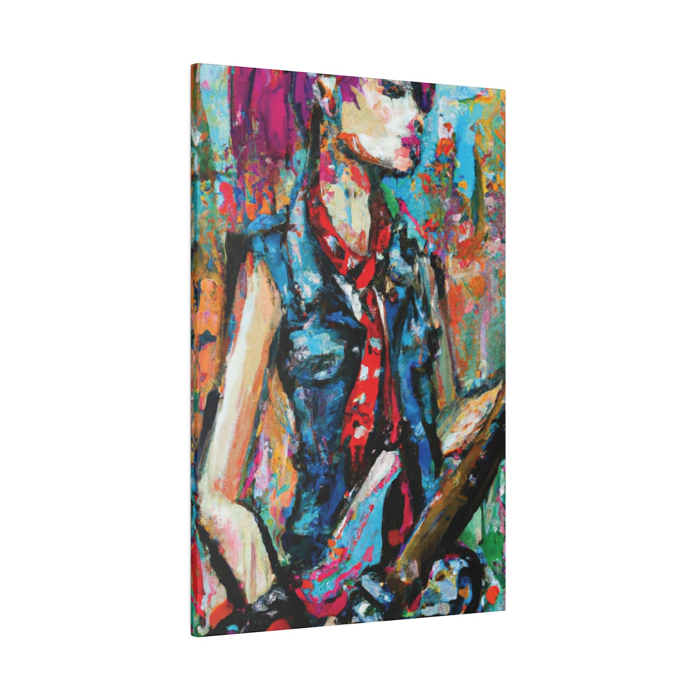 9405R - Rockstar Oil Painting Style Print | Poster | Home Decor | Wall Art | Music Art | Canvas