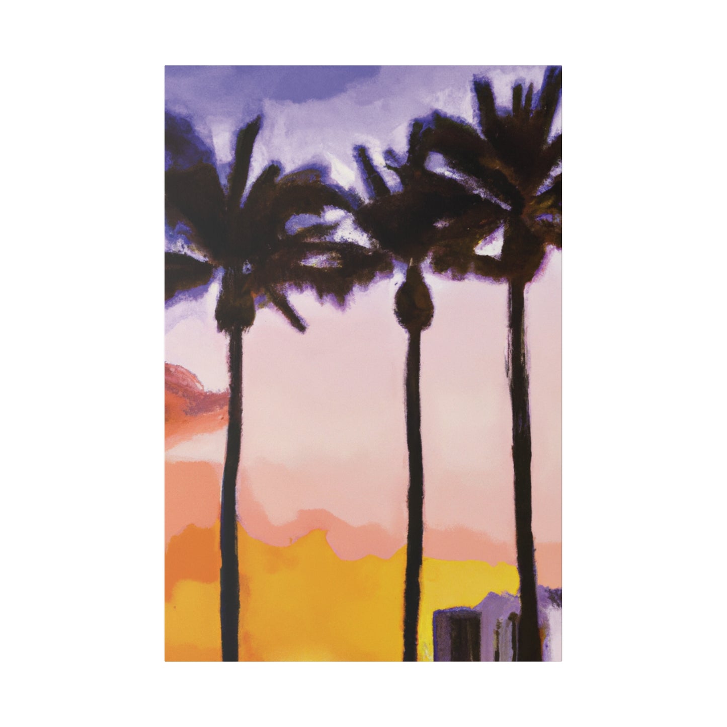 9366G - Miami Beach Sunset Painting Print | Miami | Beach | Sunset | Poster | Home Decor | Wall Art | Canvas