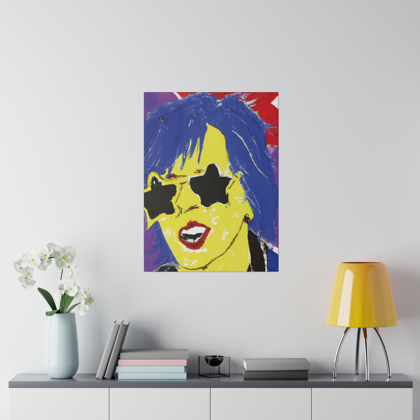 6721Z - Rockstar Painting Print | Face | Abstract | Poster | Home Decor | Wall Art | Music Art | Canvas