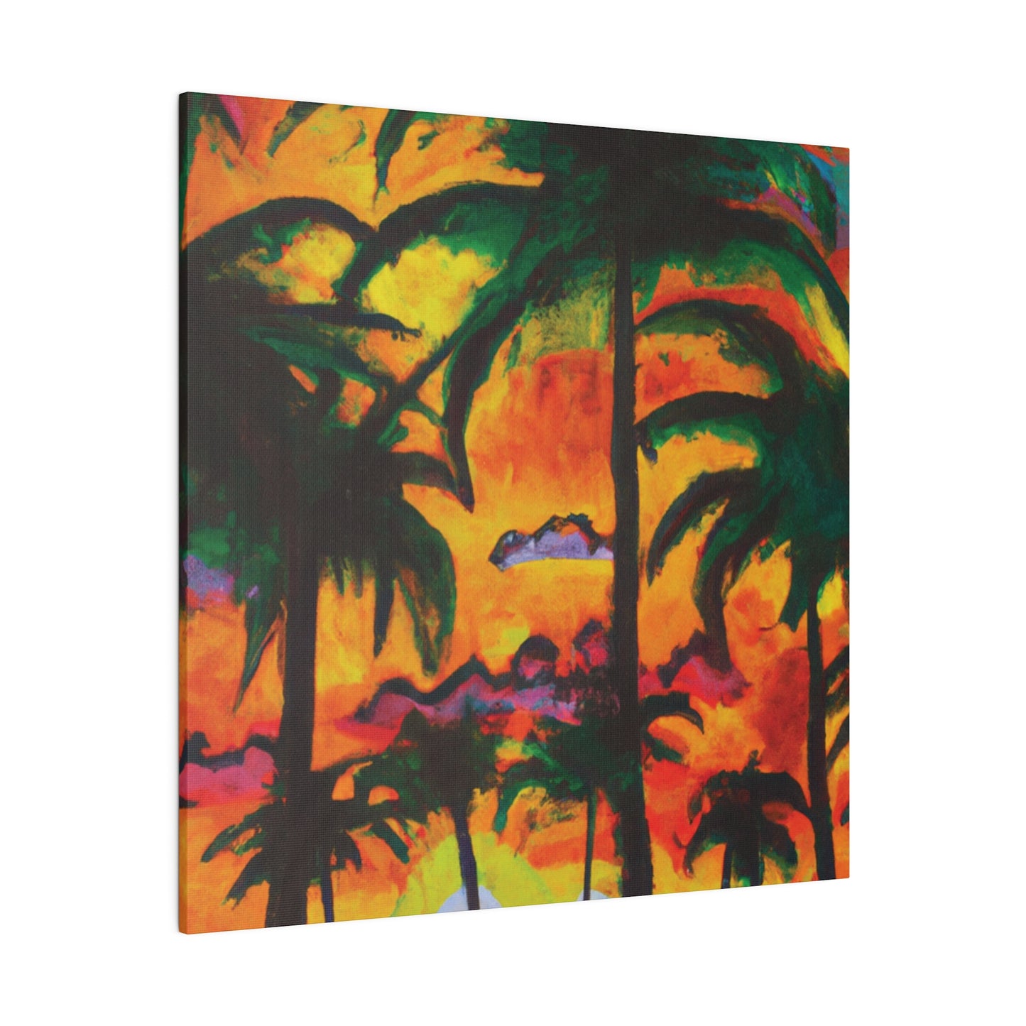 5820T - Miami Beach Sunset Painting Print | Miami | Beach | Sunset | Poster | Home Decor | Wall Art | Canvas