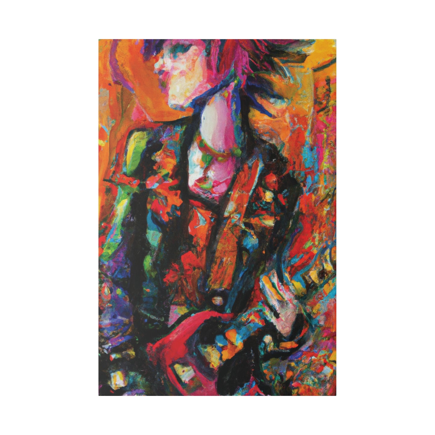 8245G - Rockstar Oil Painting Style Print | Poster | Home Decor | Wall Art | Music Art | Canvas