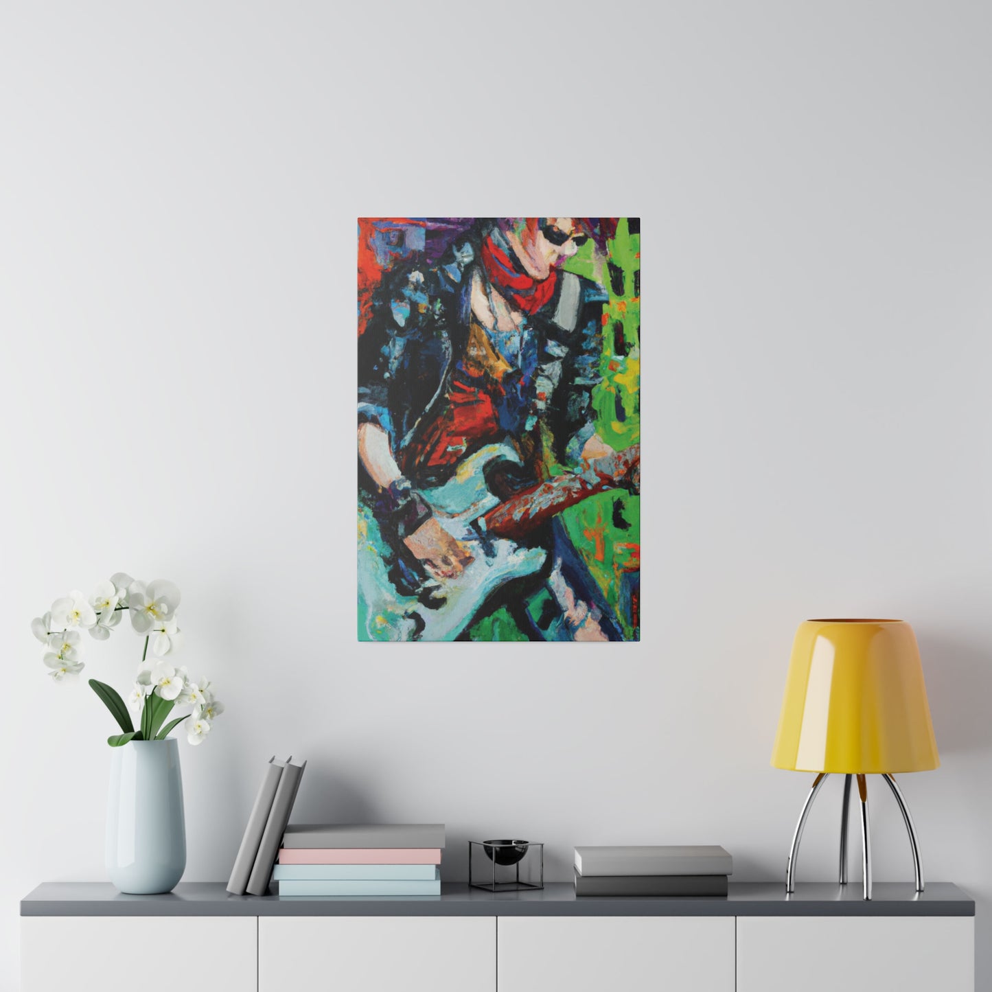 4485G - Rockstar Oil Painting Style Print | Poster | Home Decor | Wall Art | Music Art | Canvas