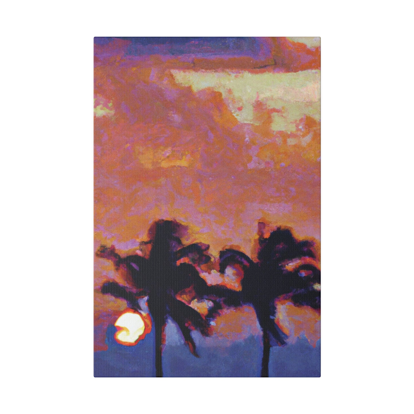 8235O - Miami Beach Sunset Painting Print | Miami | Beach | Sunset | Poster | Home Decor | Wall Art | Canvas