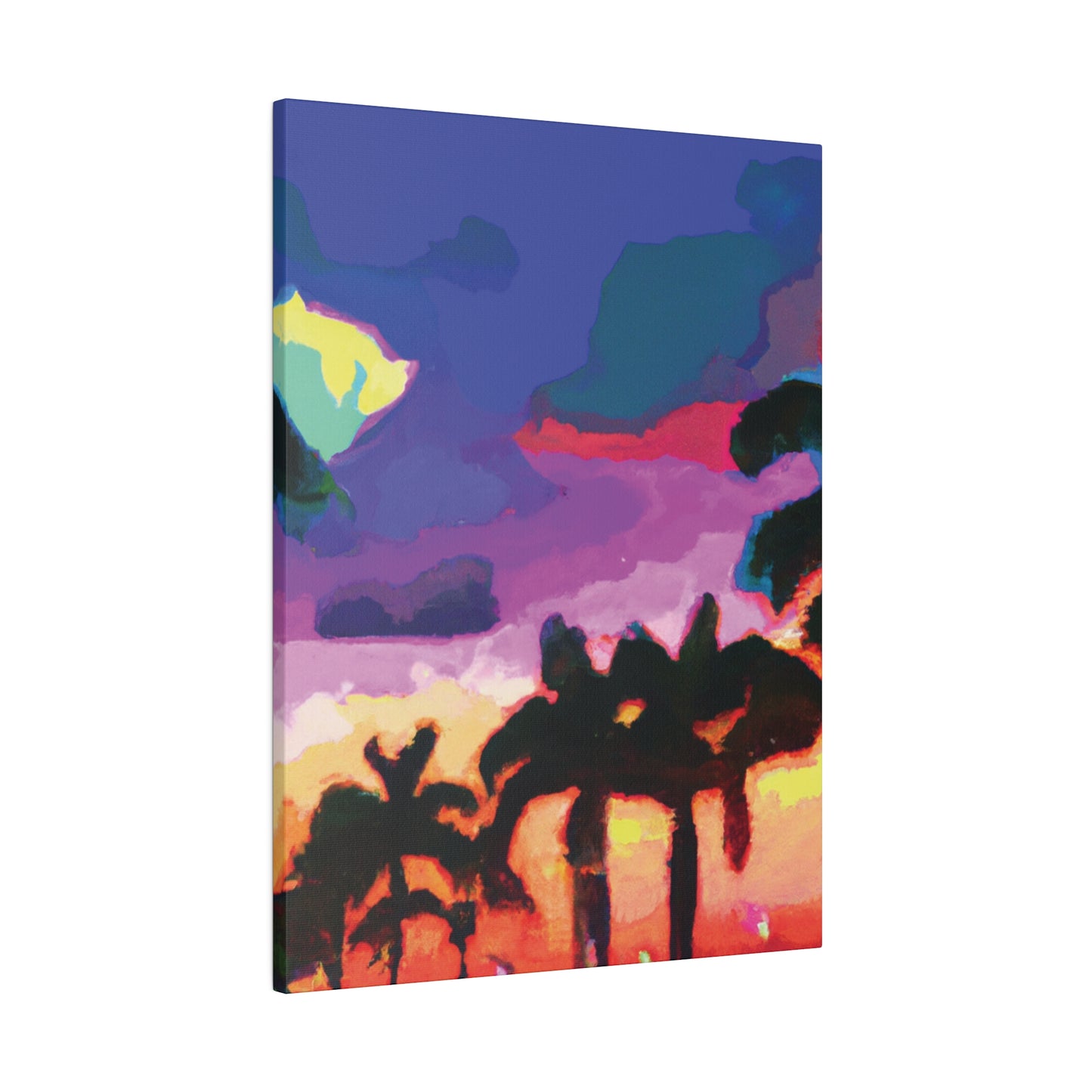 2520H - Miami Beach Sunset Painting Print | Miami | Beach | Sunset | Poster | Home Decor | Wall Art | Canvas