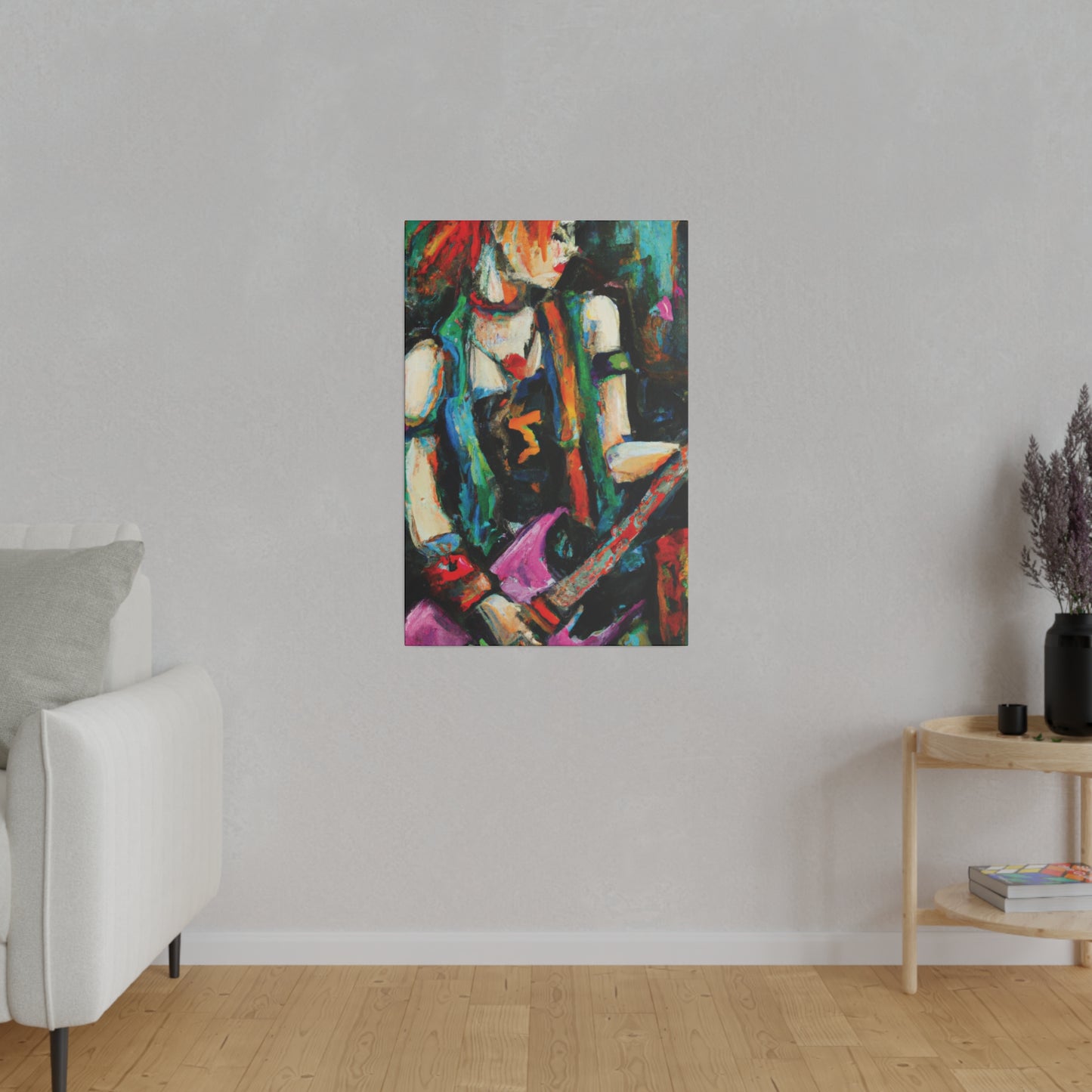 2705X - Rockstar Oil Painting Style Print | Poster | Home Decor | Wall Art | Music Art | Canvas