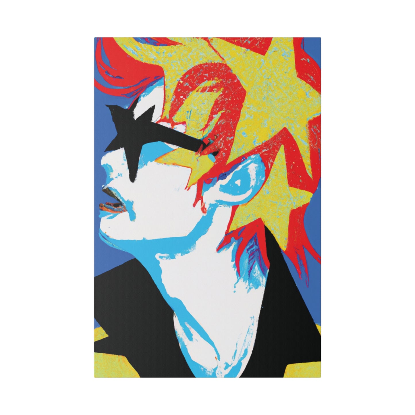 9245E - Rockstar Painting Print | Face | Abstract | Poster | Home Decor | Wall Art | Music Art | Canvas