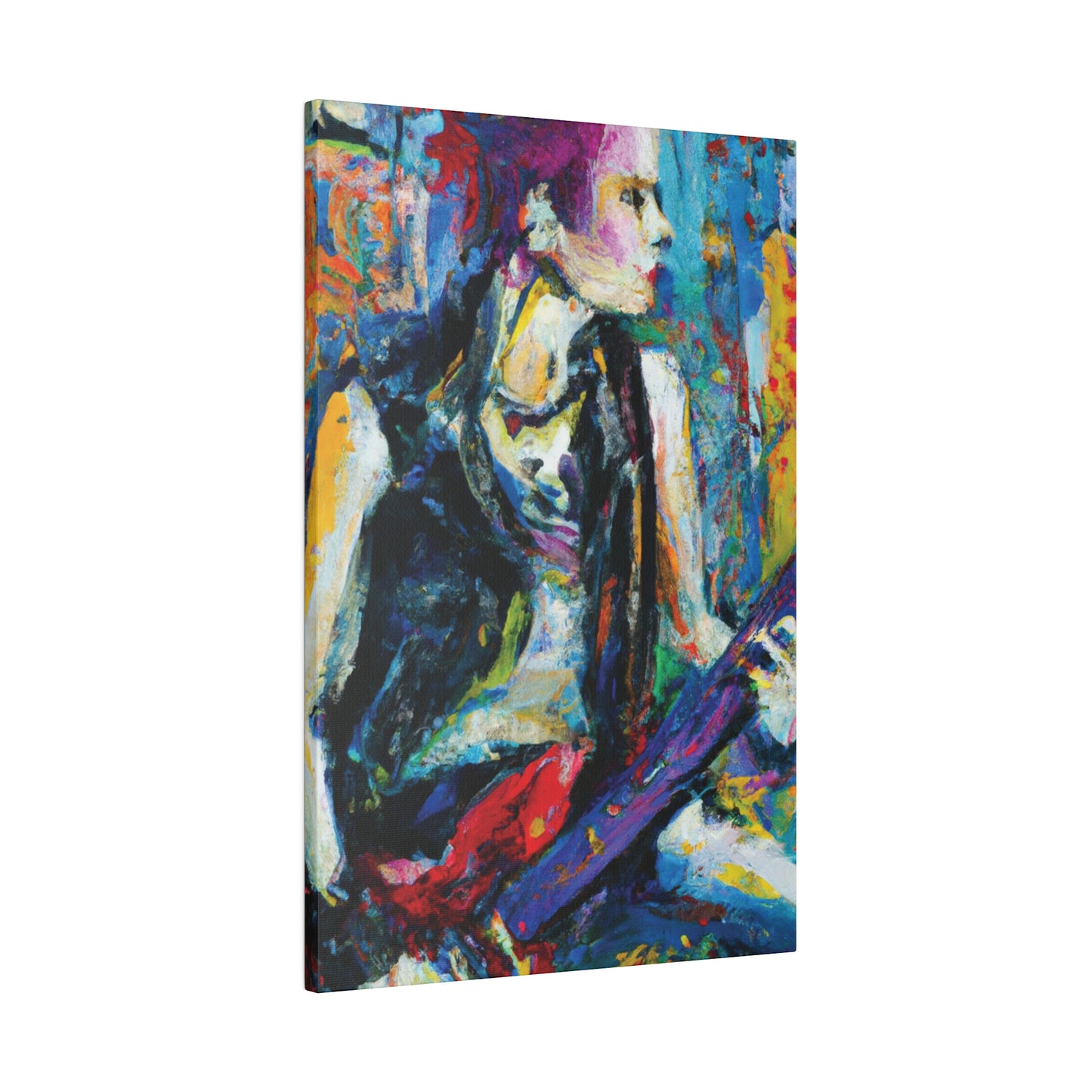 344U - Rockstar Oil Painting Style Print | Poster | Home Decor | Wall Art | Music Art | Canvas