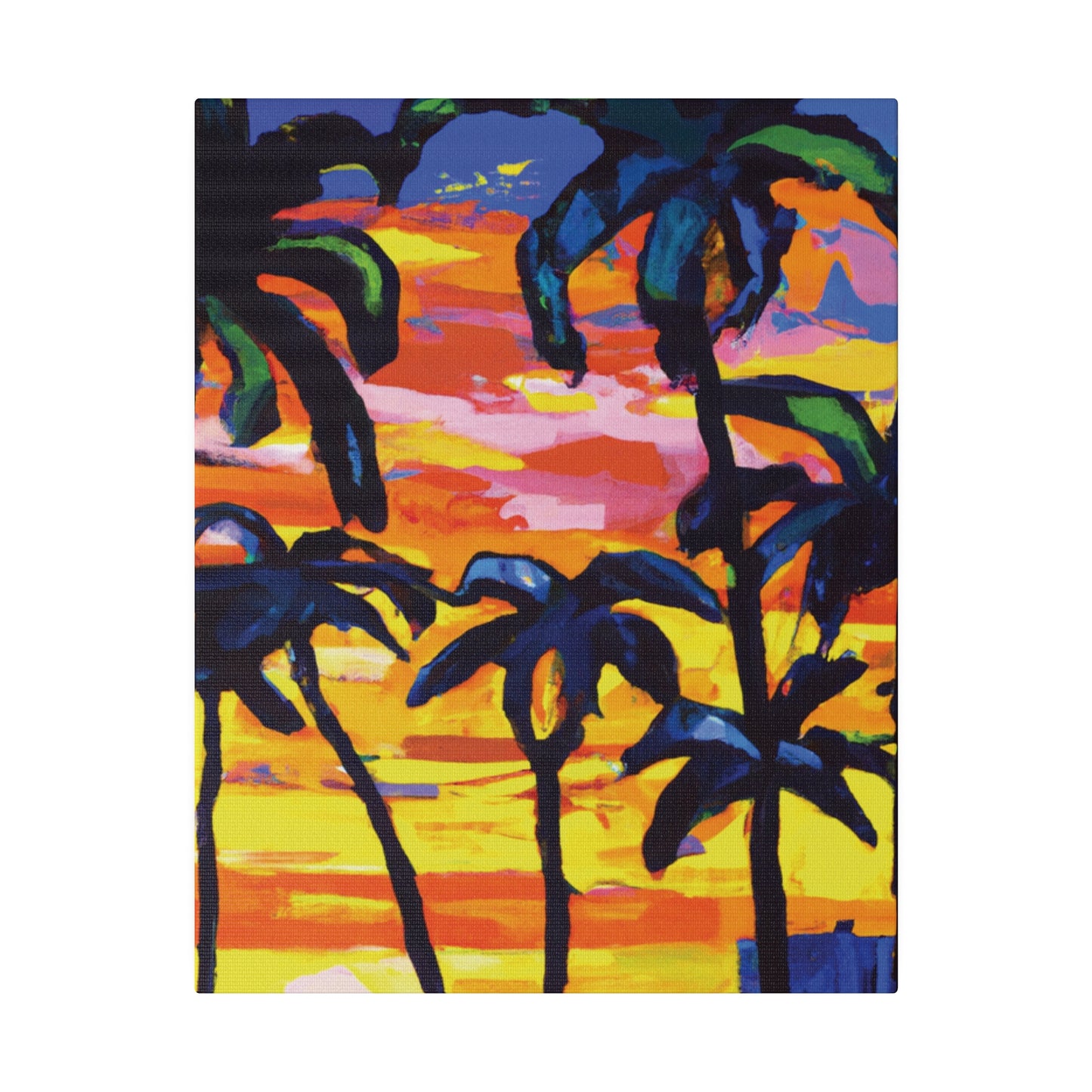 9087W - Miami Beach Sunset Painting Print | Miami | Beach | Sunset | Poster | Home Decor | Wall Art | Canvas