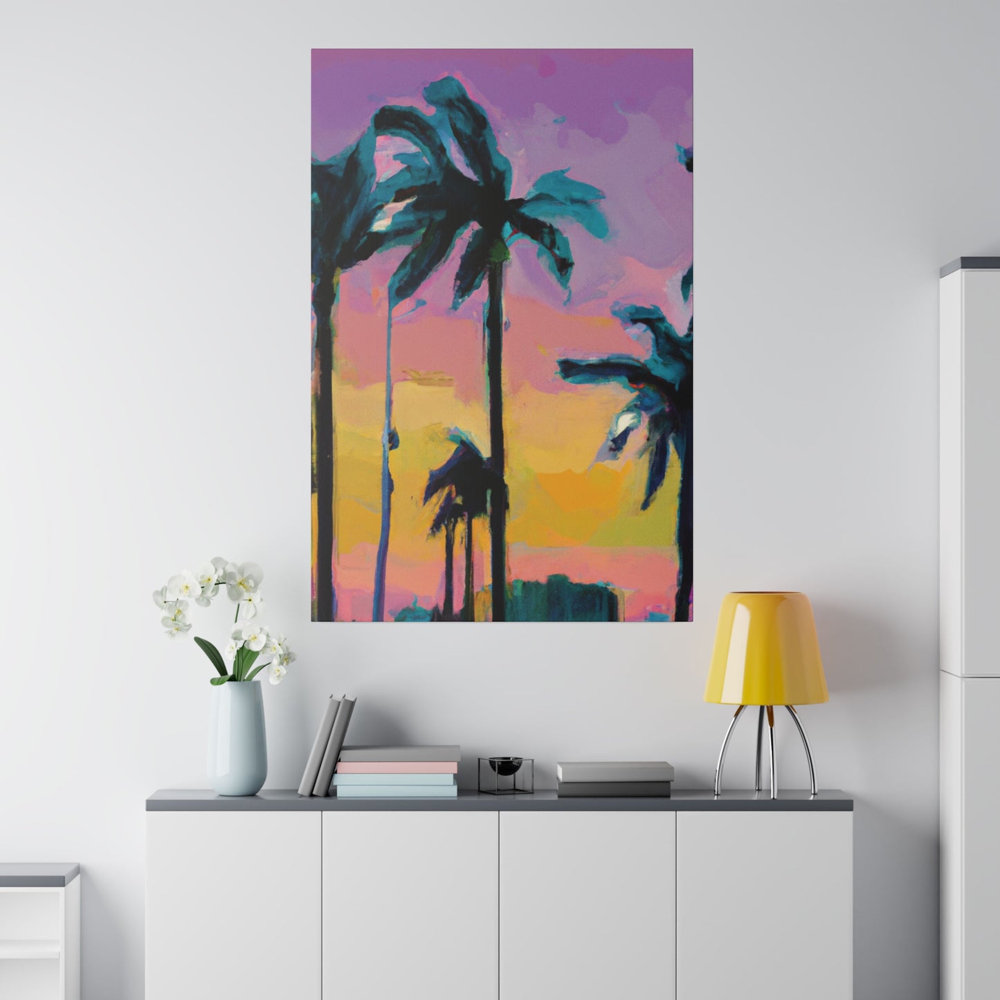 510K - Miami Beach Sunset Painting Print | Miami | Beach | Sunset | Poster | Home Decor | Wall Art | Canvas