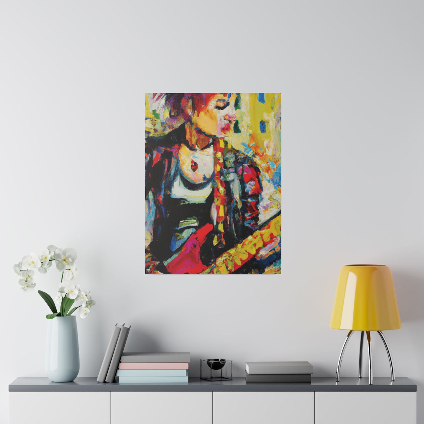 8768U - Rockstar Oil Painting Style Print | Poster | Home Decor | Wall Art | Music Art | Canvas