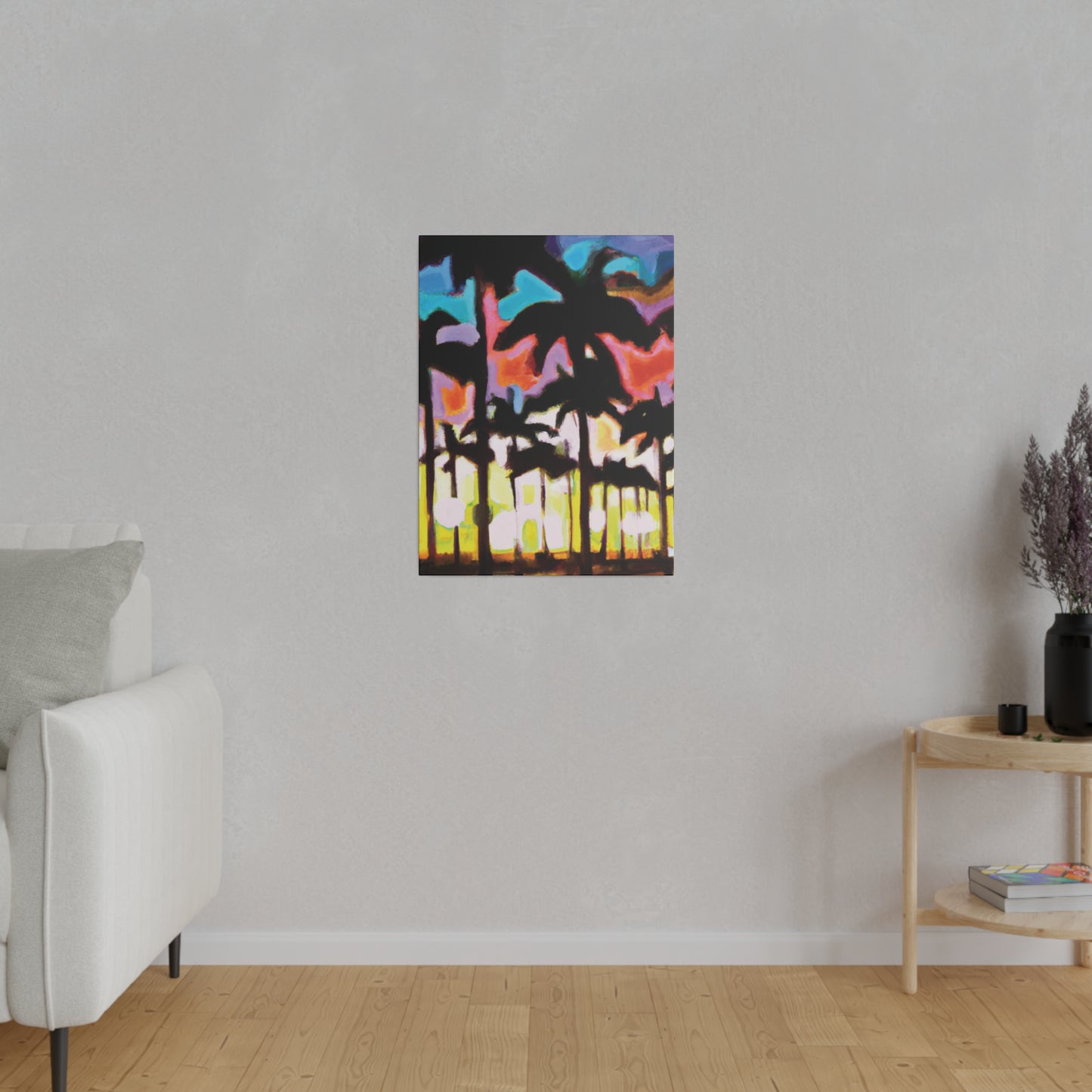 8596C - Miami Beach Sunset Painting Print | Miami | Beach | Sunset | Poster | Home Decor | Wall Art | Canvas