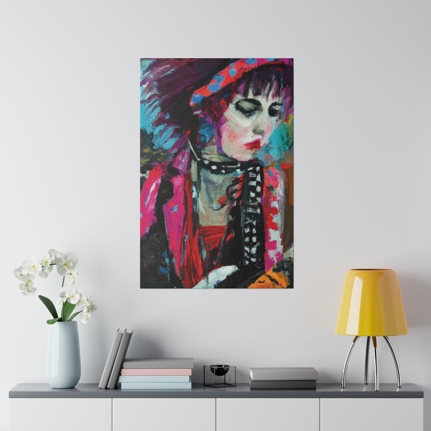 9225T - Rockstar Oil Painting Style Print | Poster | Home Decor | Wall Art | Music Art | Canvas