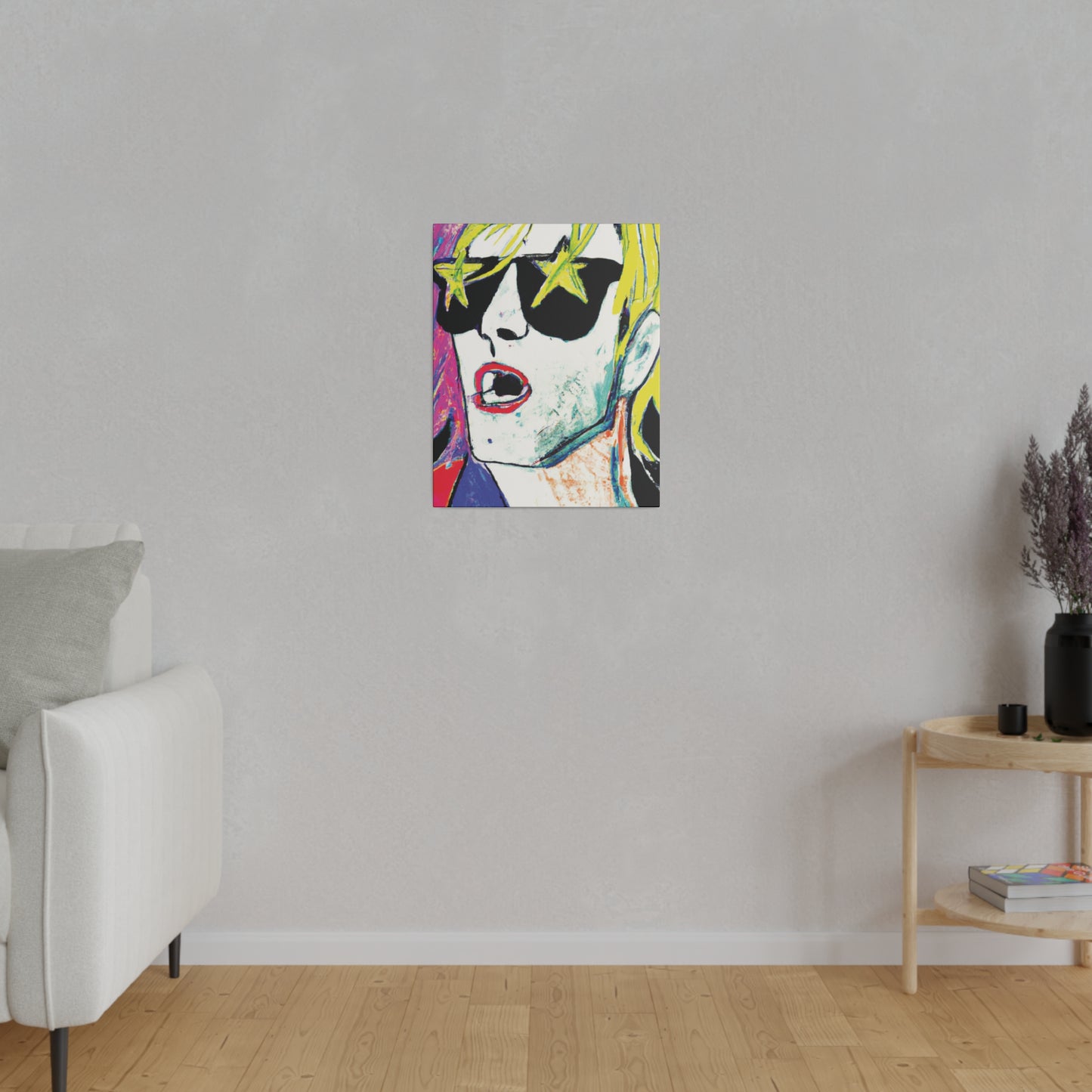 6152H - Rockstar Painting Print | Face | Abstract | Poster | Home Decor | Wall Art | Music Art | Canvas