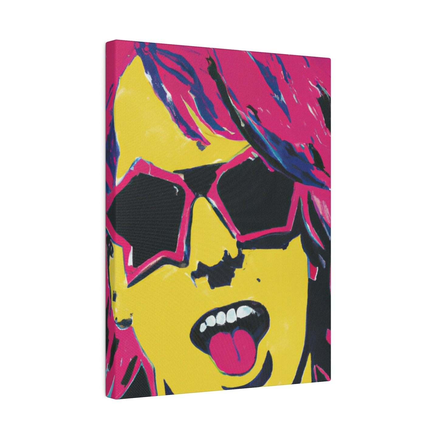 2536W - Rockstar Painting Print | Face | Abstract | Poster | Home Decor | Wall Art | Music Art | Canvas