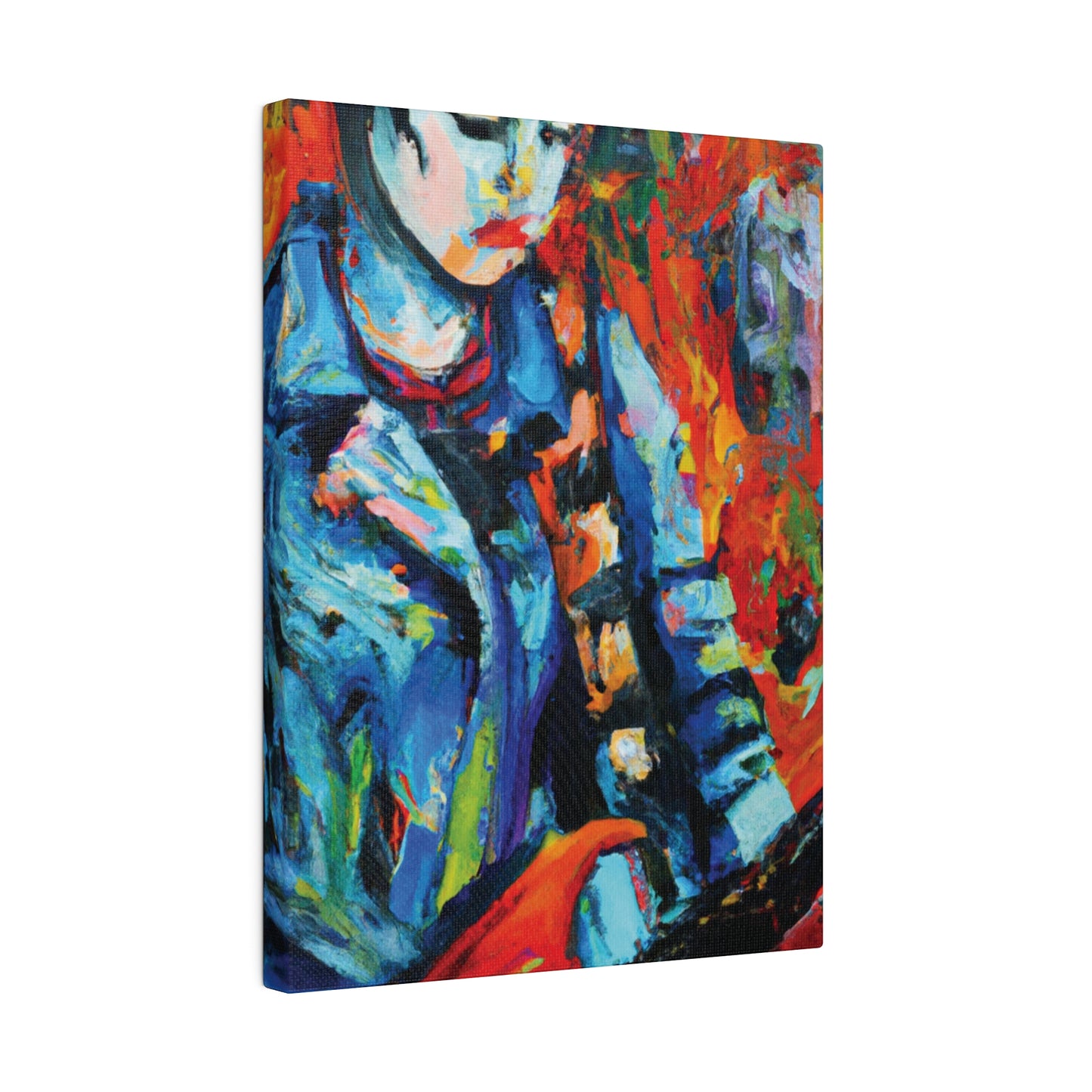 3759K - Rockstar Oil Painting Style Print | Poster | Home Decor | Wall Art | Music Art | Canvas