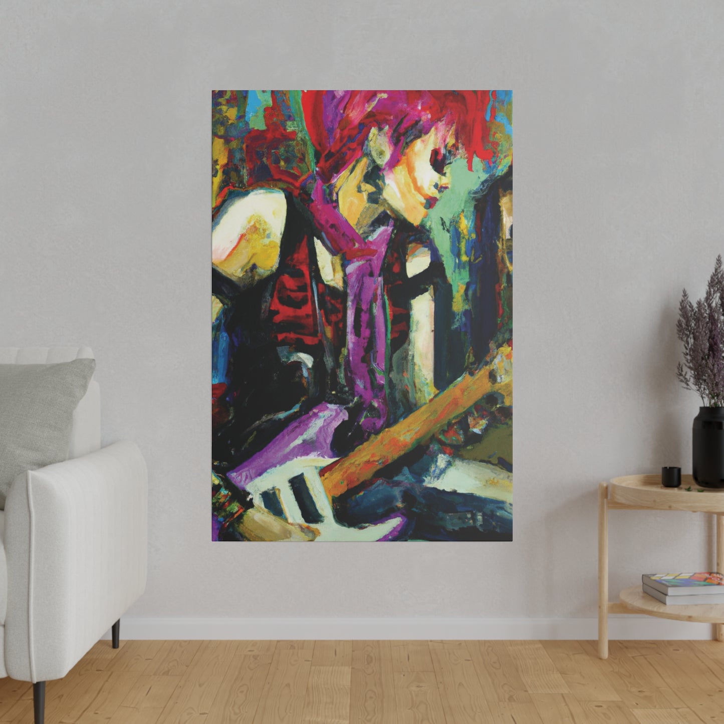 9704G - Rockstar Oil Painting Style Print | Poster | Home Decor | Wall Art | Music Art | Canvas