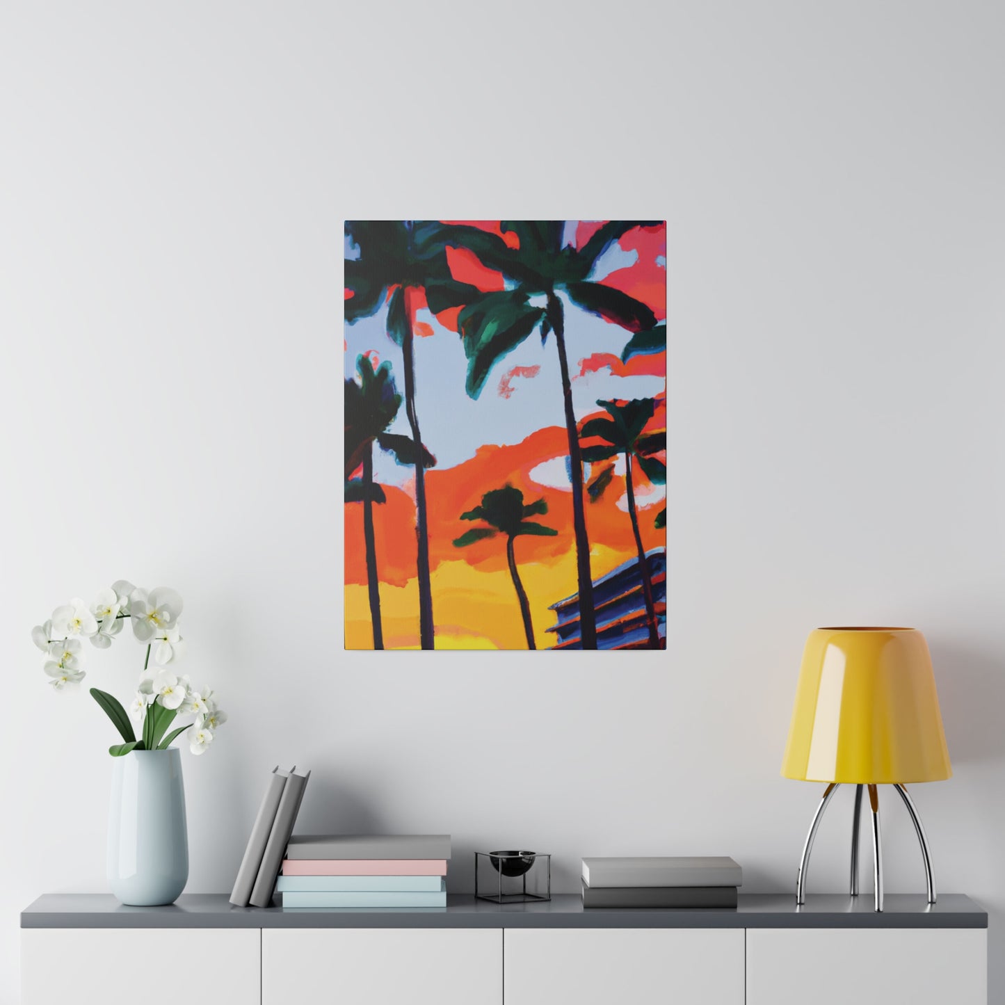 2741Q - Miami Beach Sunset Painting Print | Miami | Beach | Sunset | Poster | Home Decor | Wall Art | Canvas