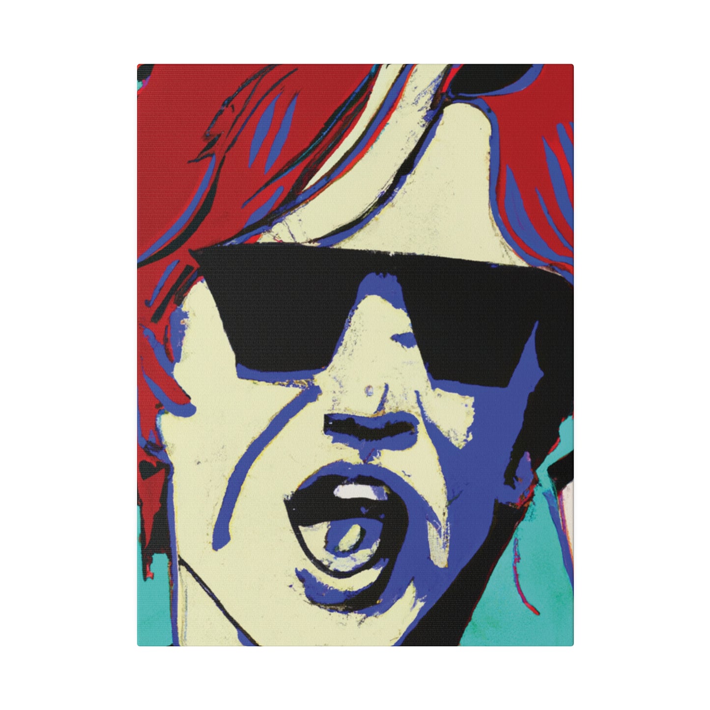 3245Z - Rockstar Painting Print | Face | Abstract | Poster | Home Decor | Wall Art | Music Art | Canvas