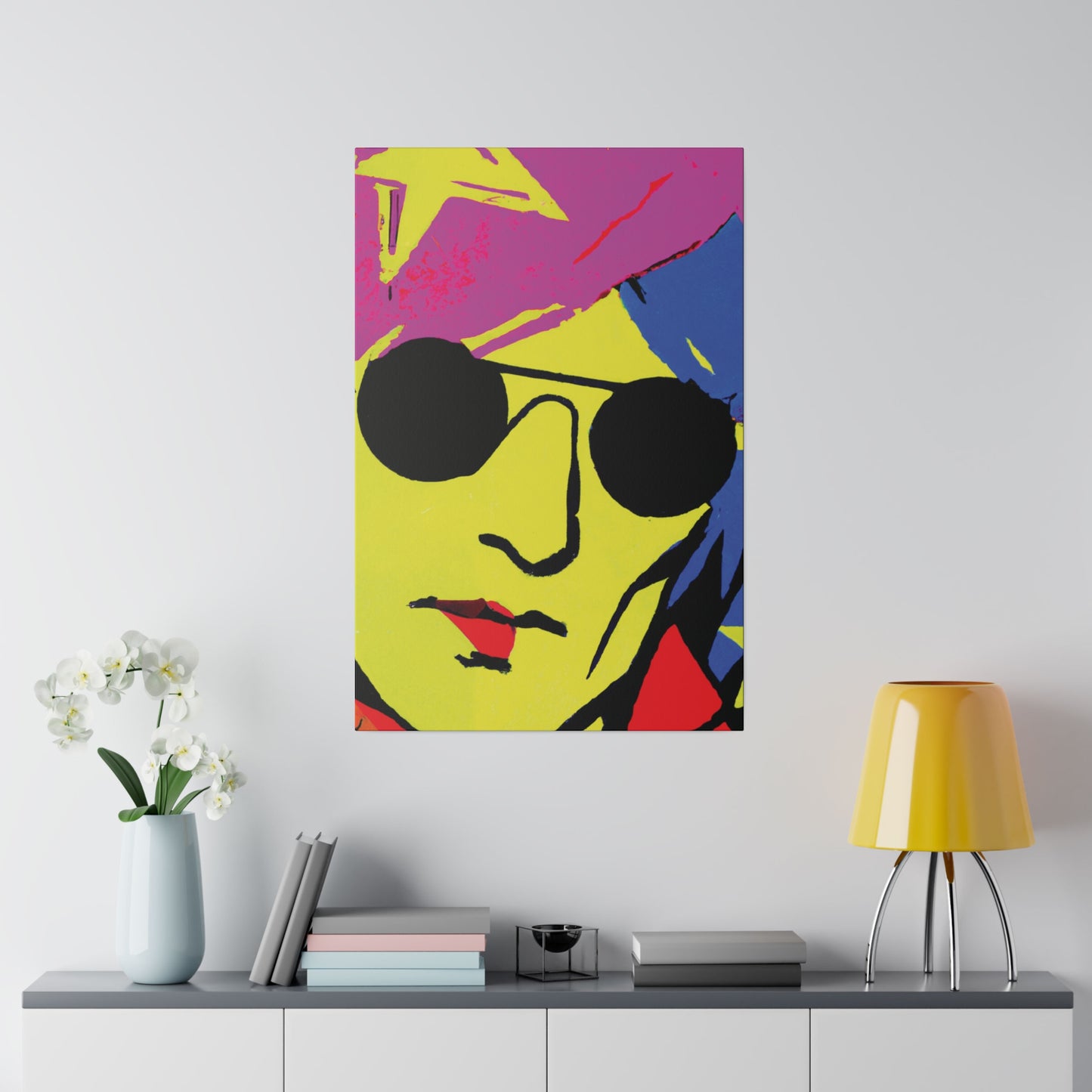 7490C - Rockstar Painting Print | Face | Abstract | Poster | Home Decor | Wall Art | Music Art | Canvas