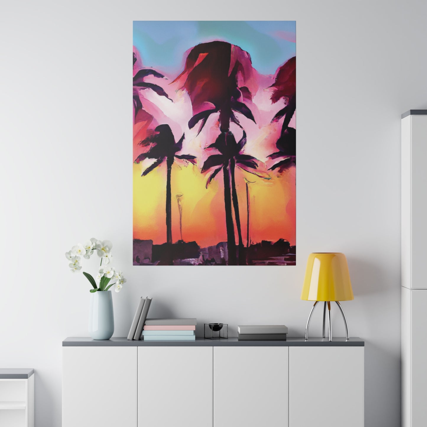 4536X - Miami Beach Sunset Painting Print | Miami | Beach | Sunset | Poster | Home Decor | Wall Art | Canvas