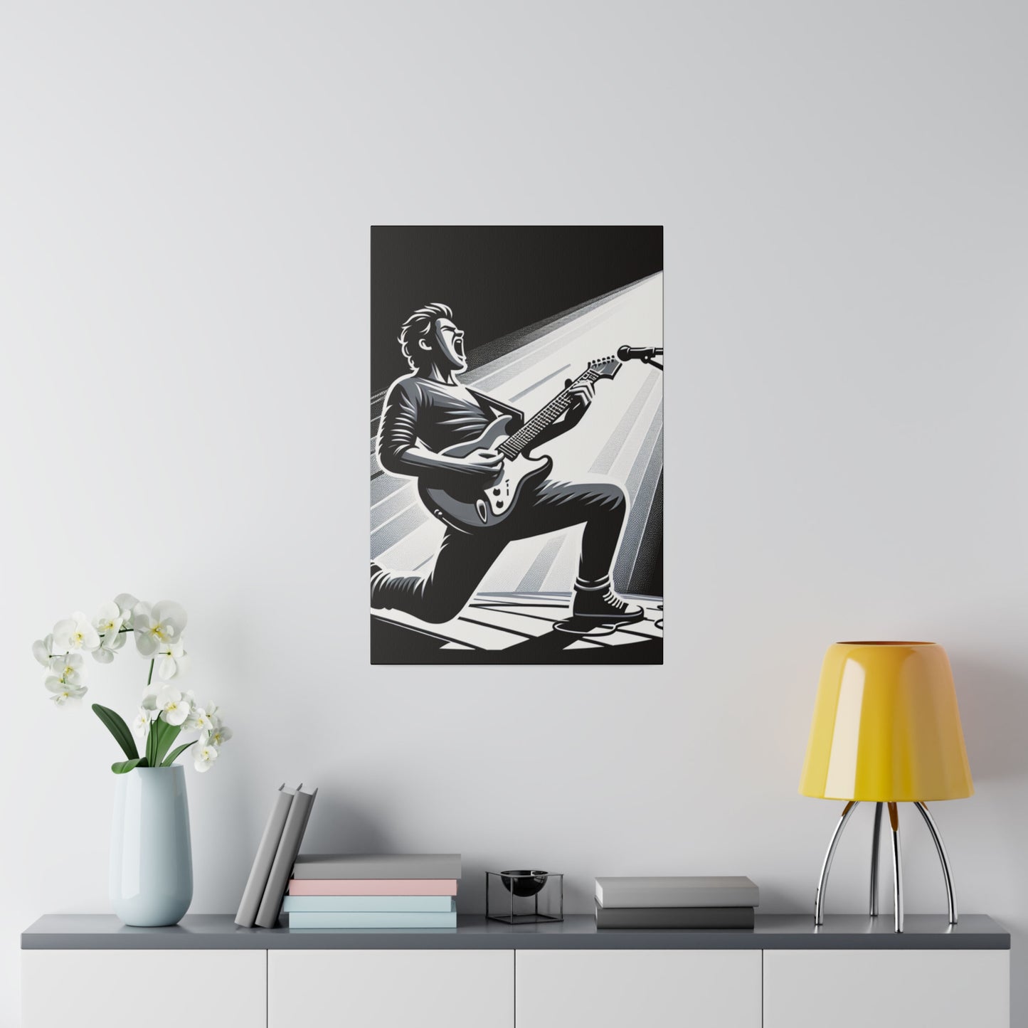 3721G - music art work, rockstar gifts, musician gift ideas, guitar art work, guitar artwork, guitar wall art canvas, playing guitar, decor