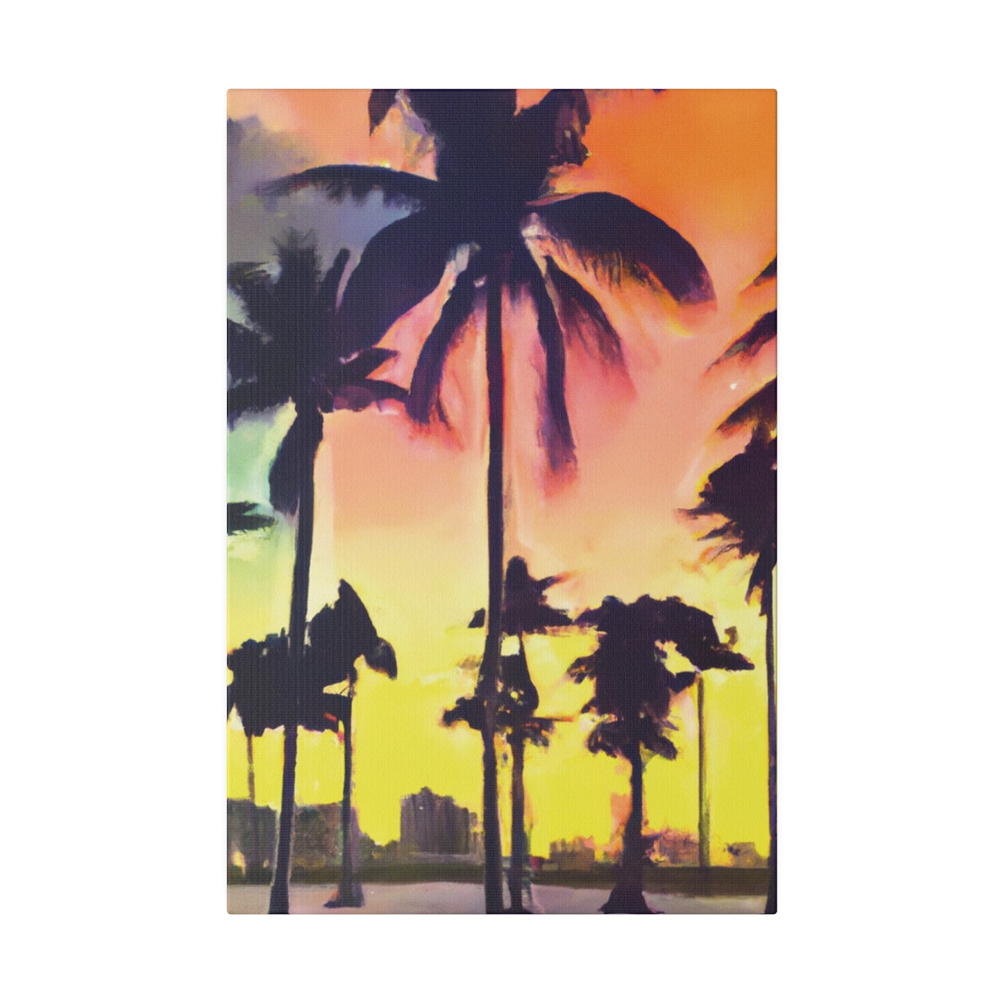 5608P - Miami Beach Sunset Painting Print | Miami | Beach | Sunset | Poster | Home Decor | Wall Art | Canvas