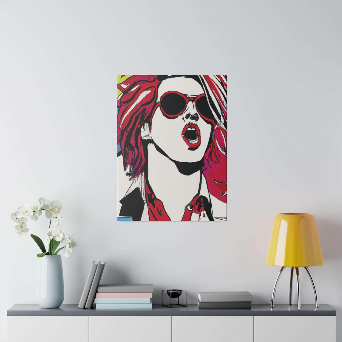 4390K - Rockstar Painting Print | Face | Abstract | Poster | Home Decor | Wall Art | Music Art | Canvas