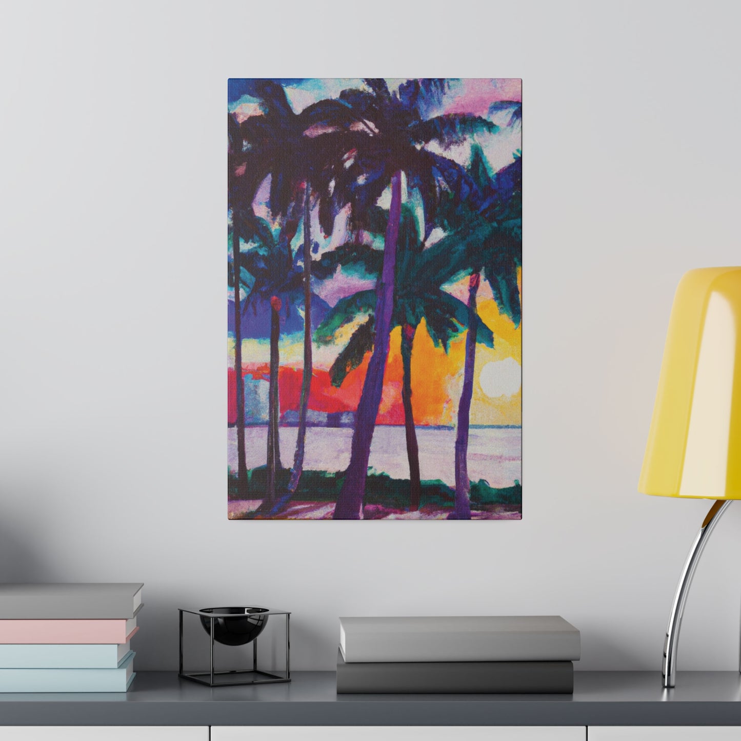 3259X - Miami Beach Sunset Painting Print | Miami | Beach | Sunset | Poster | Home Decor | Wall Art | Canvas