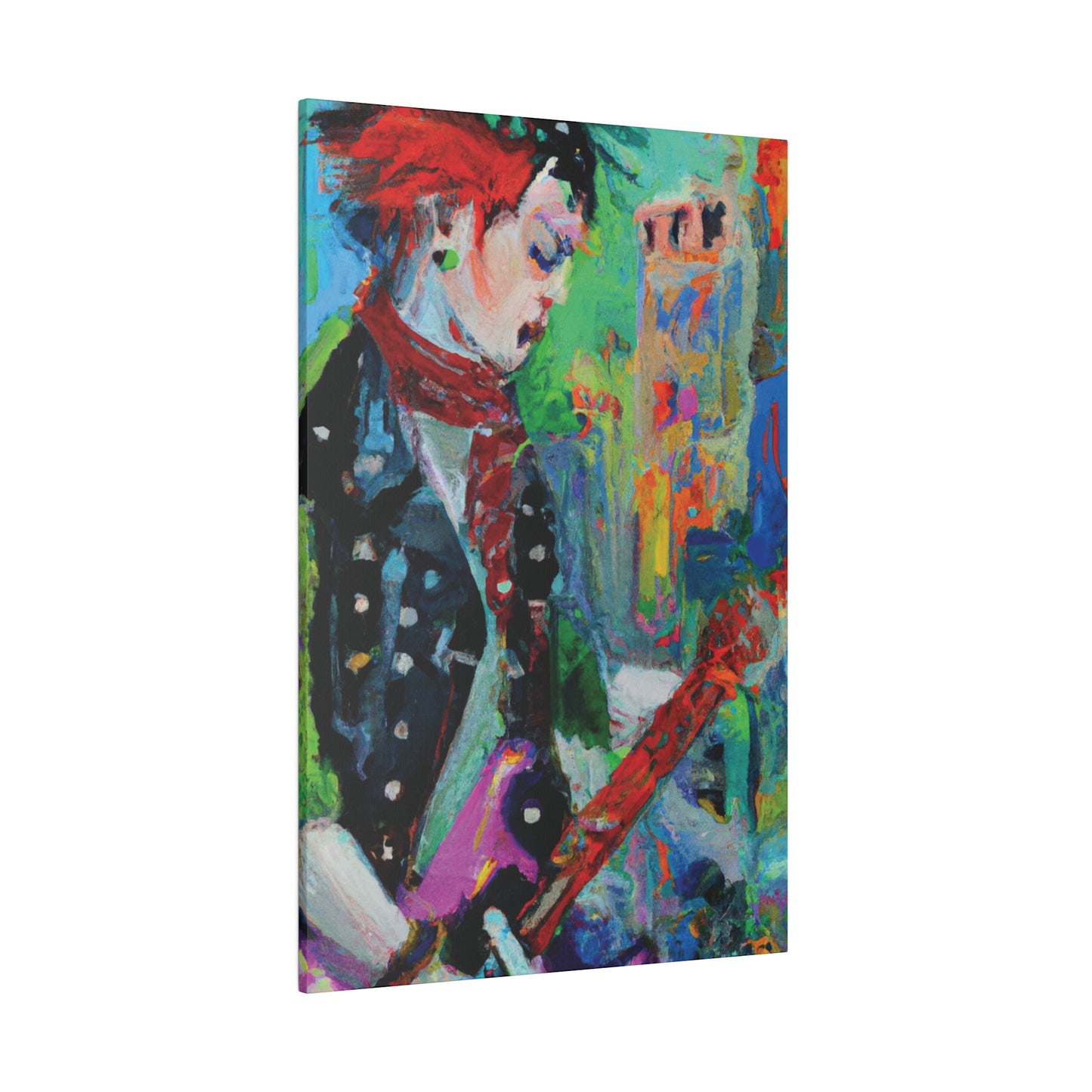 9721W - Rockstar Oil Painting Style Print | Poster | Home Decor | Wall Art | Music Art | Canvas