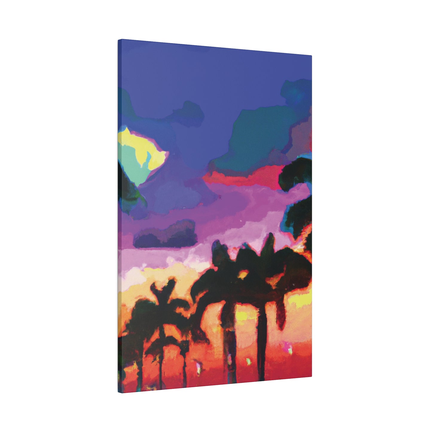 2520H - Miami Beach Sunset Painting Print | Miami | Beach | Sunset | Poster | Home Decor | Wall Art | Canvas