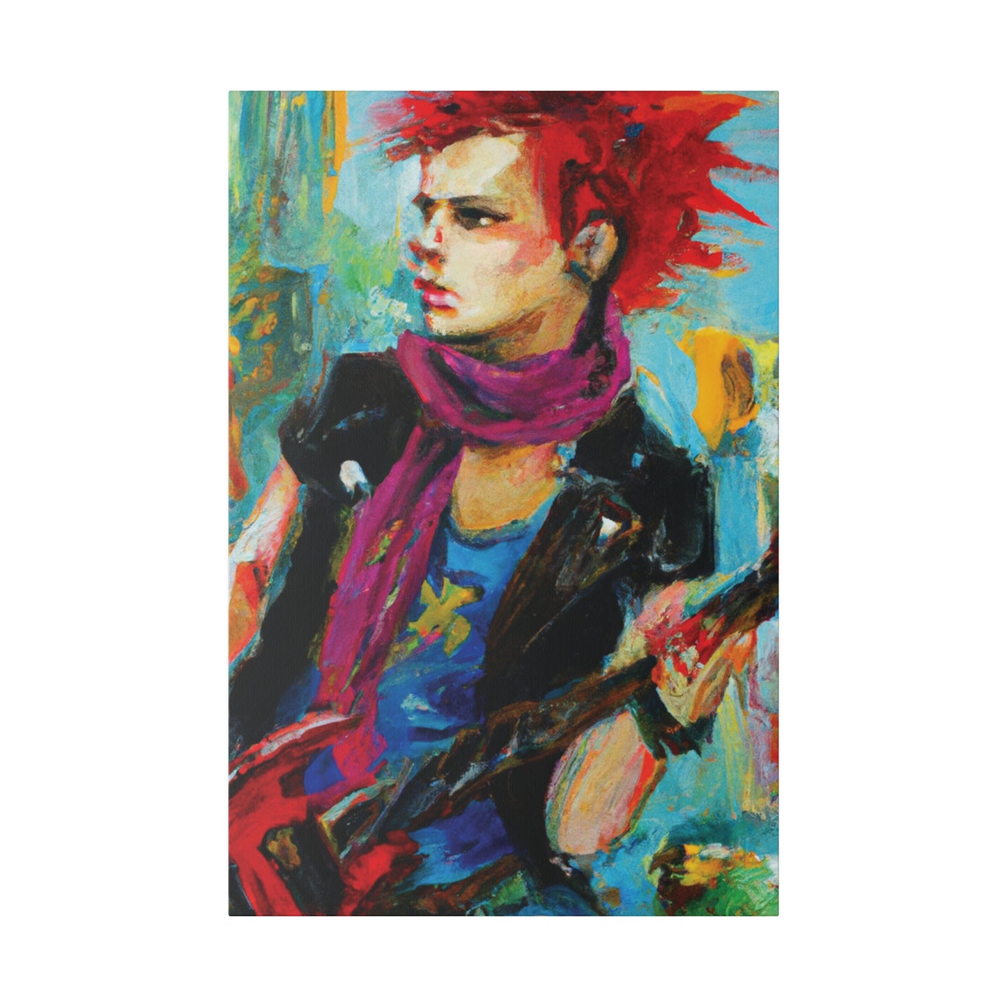 4638X - Rockstar Oil Painting Style Print | Poster | Home Decor | Wall Art | Music Art | Canvas