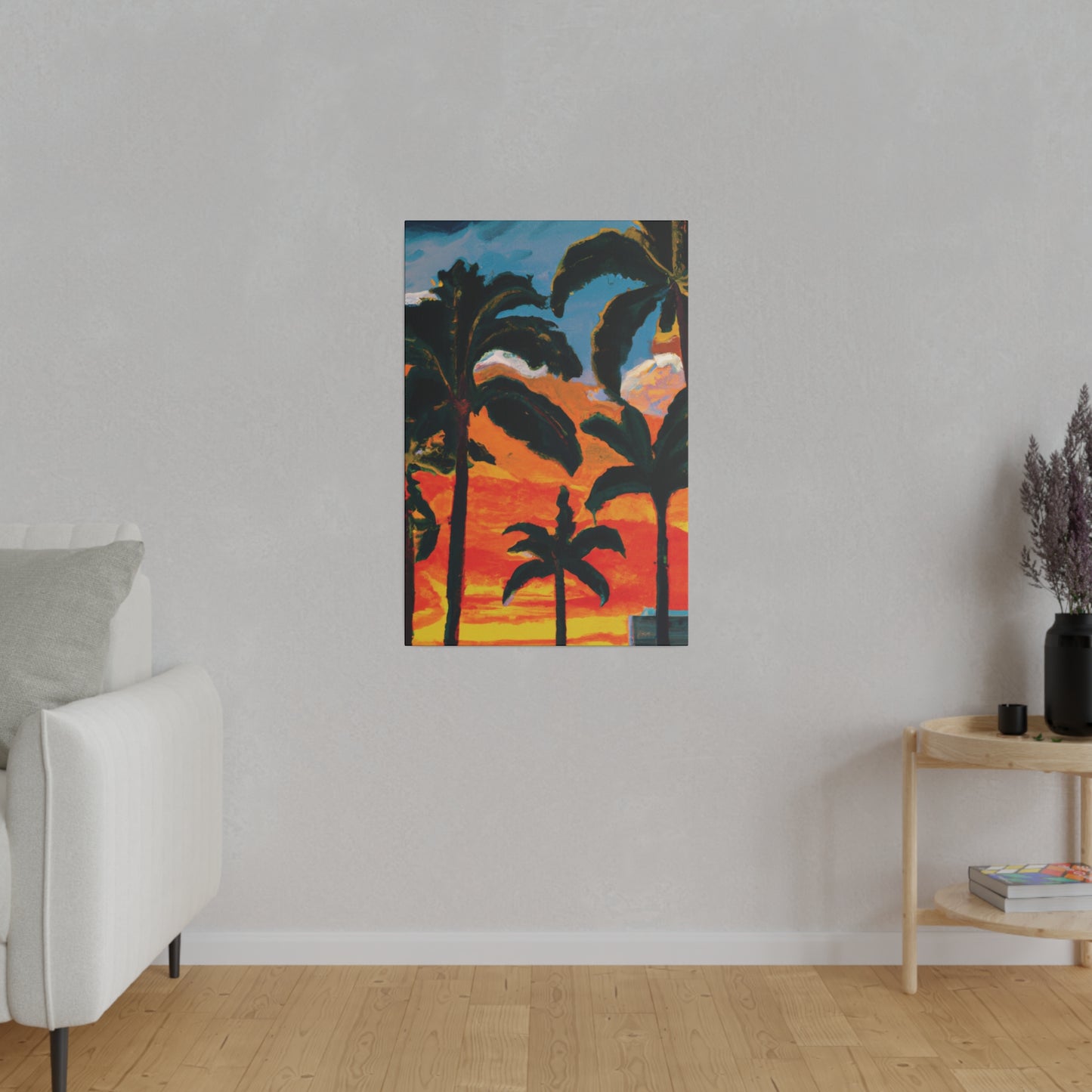 3782G - Miami Beach Sunset Painting Print | Miami | Beach | Sunset | Poster | Home Decor | Wall Art | Canvas