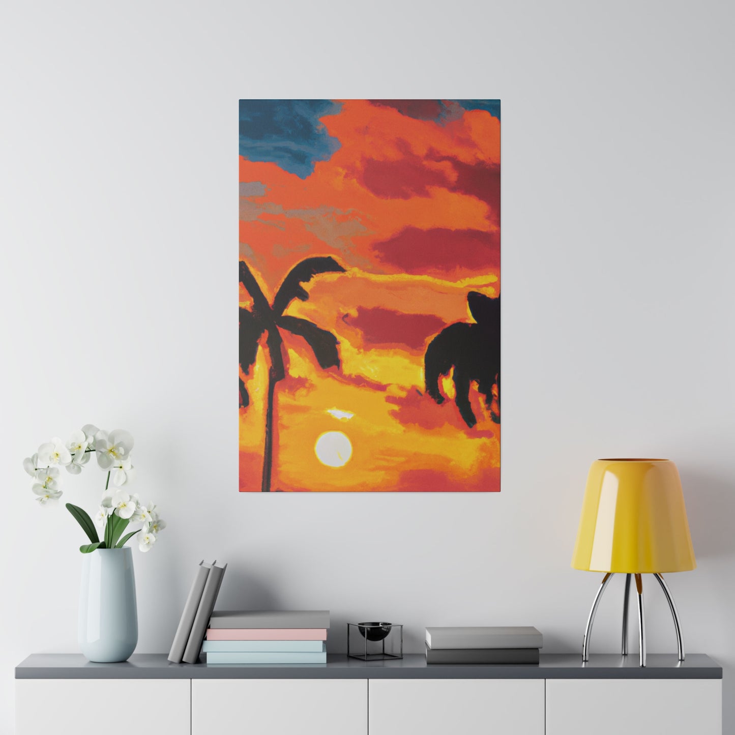 497L - Miami Beach Sunset Painting Print | Miami | Beach | Sunset | Poster | Home Decor | Wall Art | Canvas