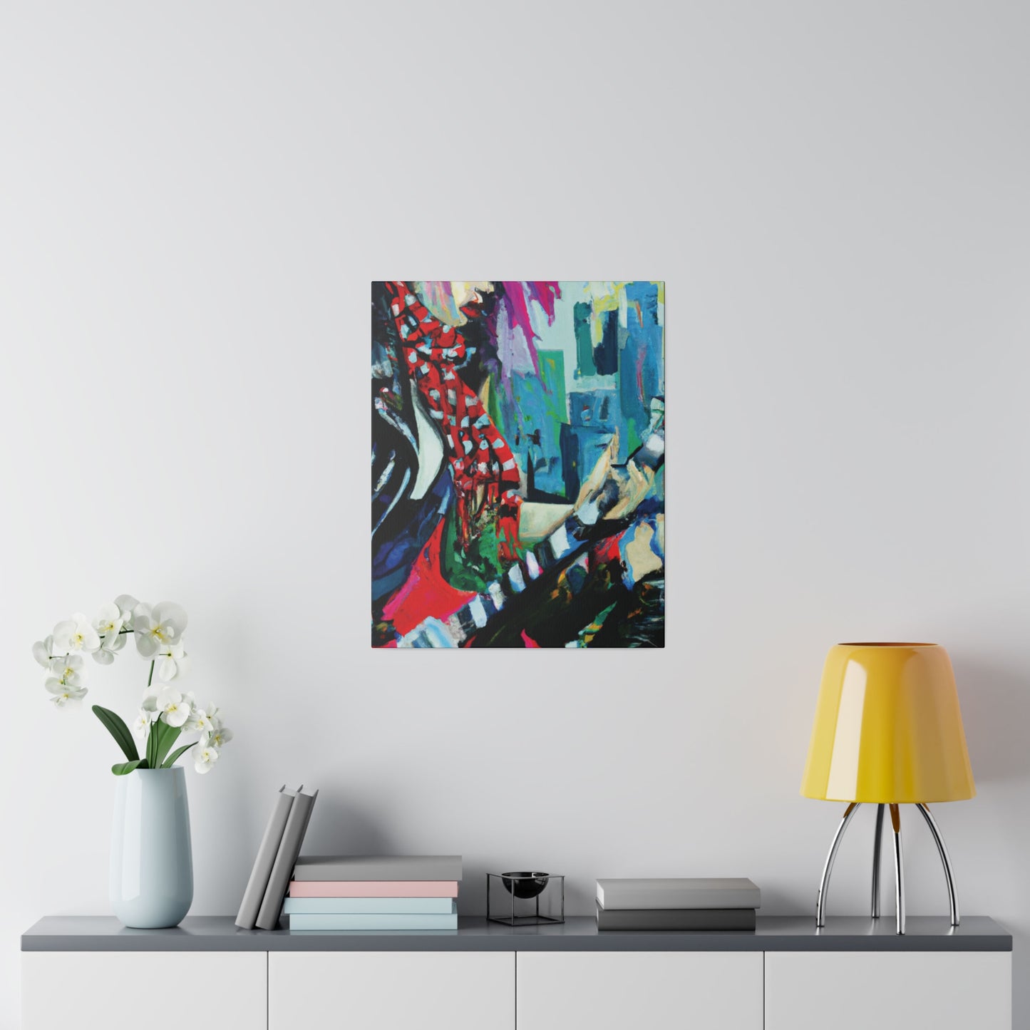 6718A - Rockstar Oil Painting Style Print | Poster | Home Decor | Wall Art | Music Art | Canvas